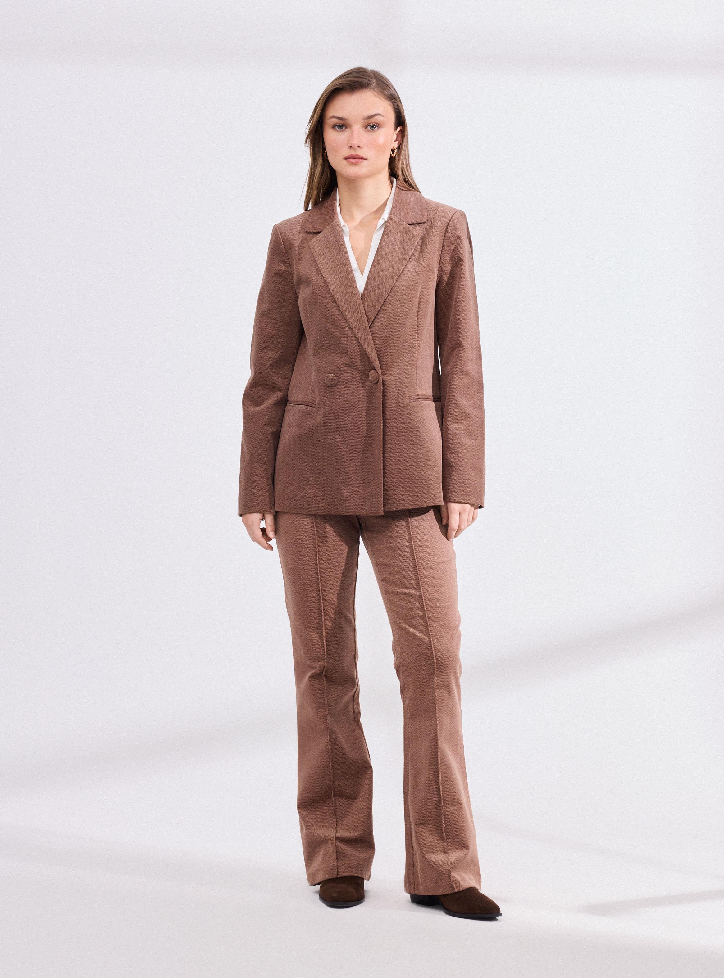 Blazer de Pana con Diseño Espiga-4