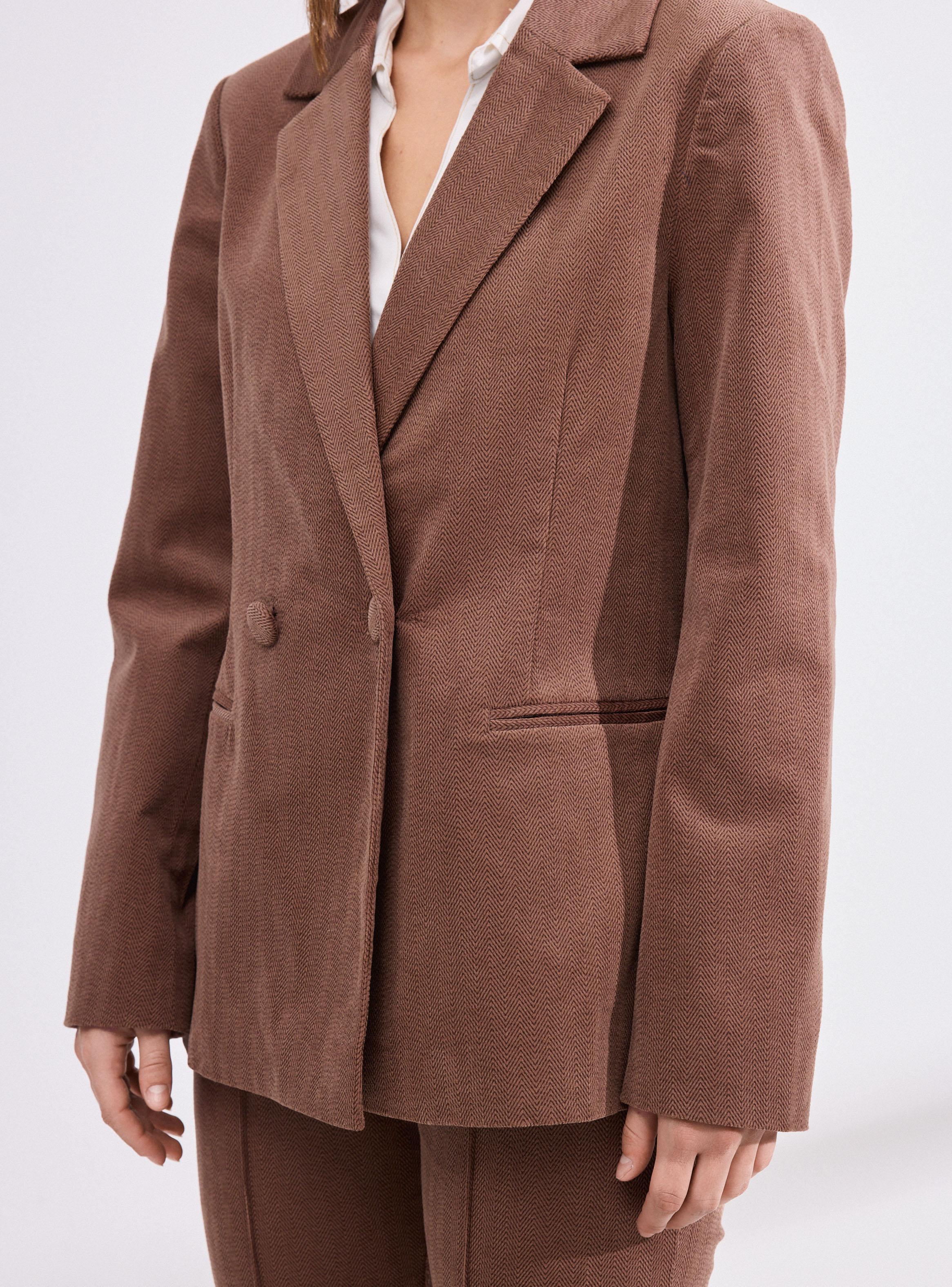 Blazer de Pana con Diseño Espiga-2