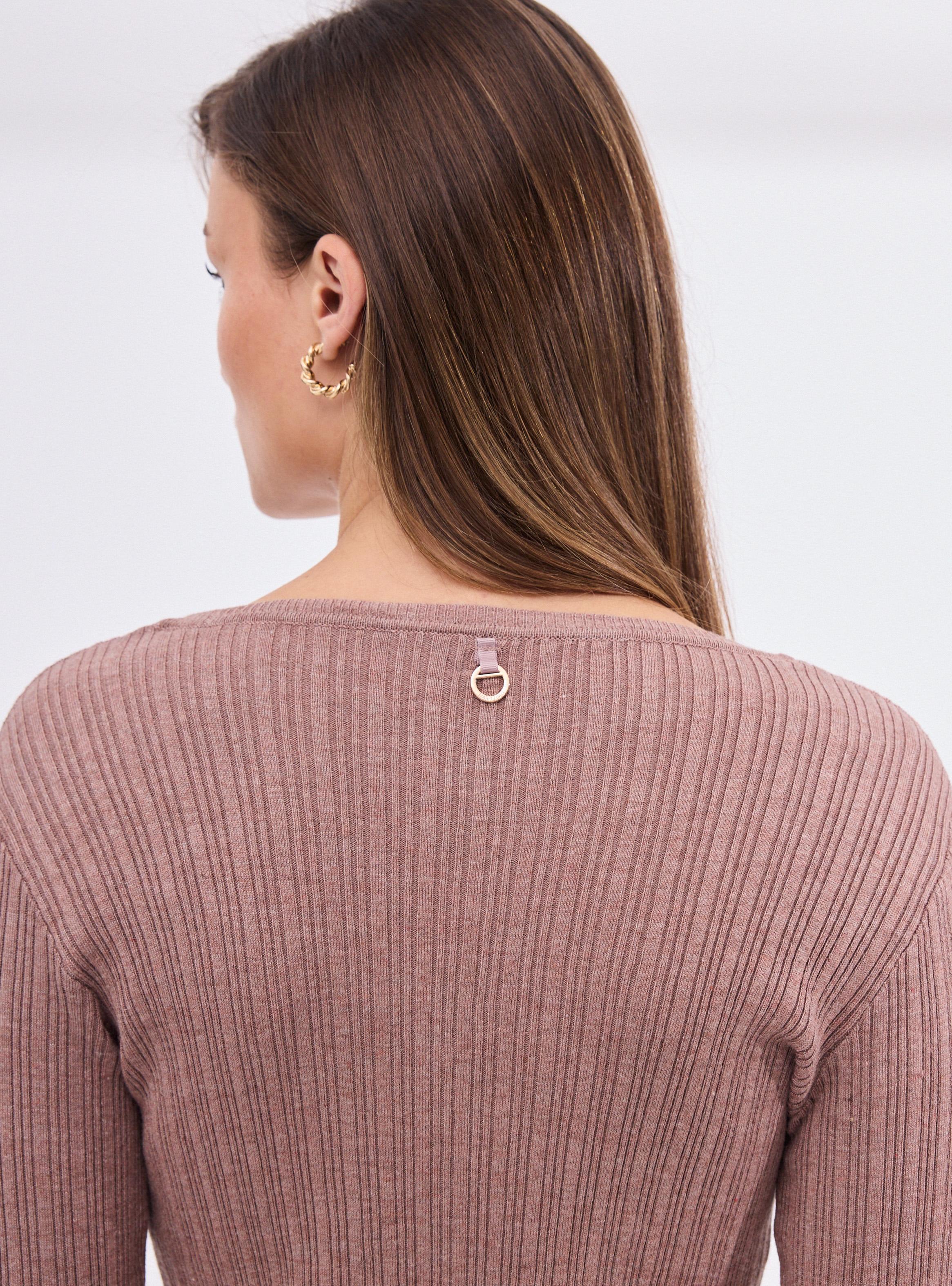 Sweater Acanalado Cuello V-3