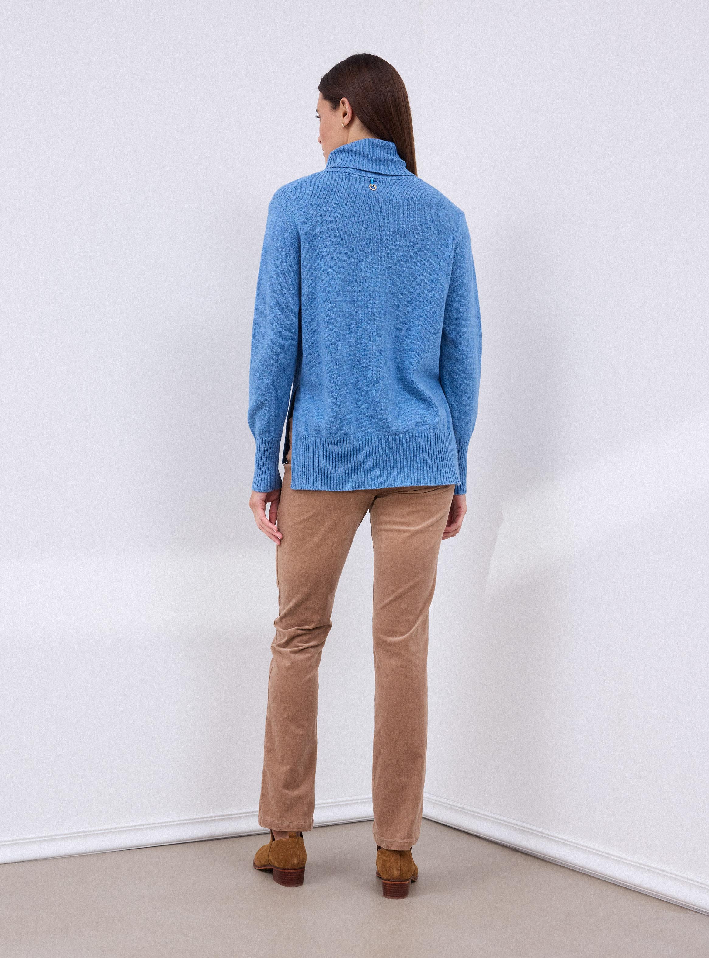 Sweater con Lana Merino y Abertura en Costados-5