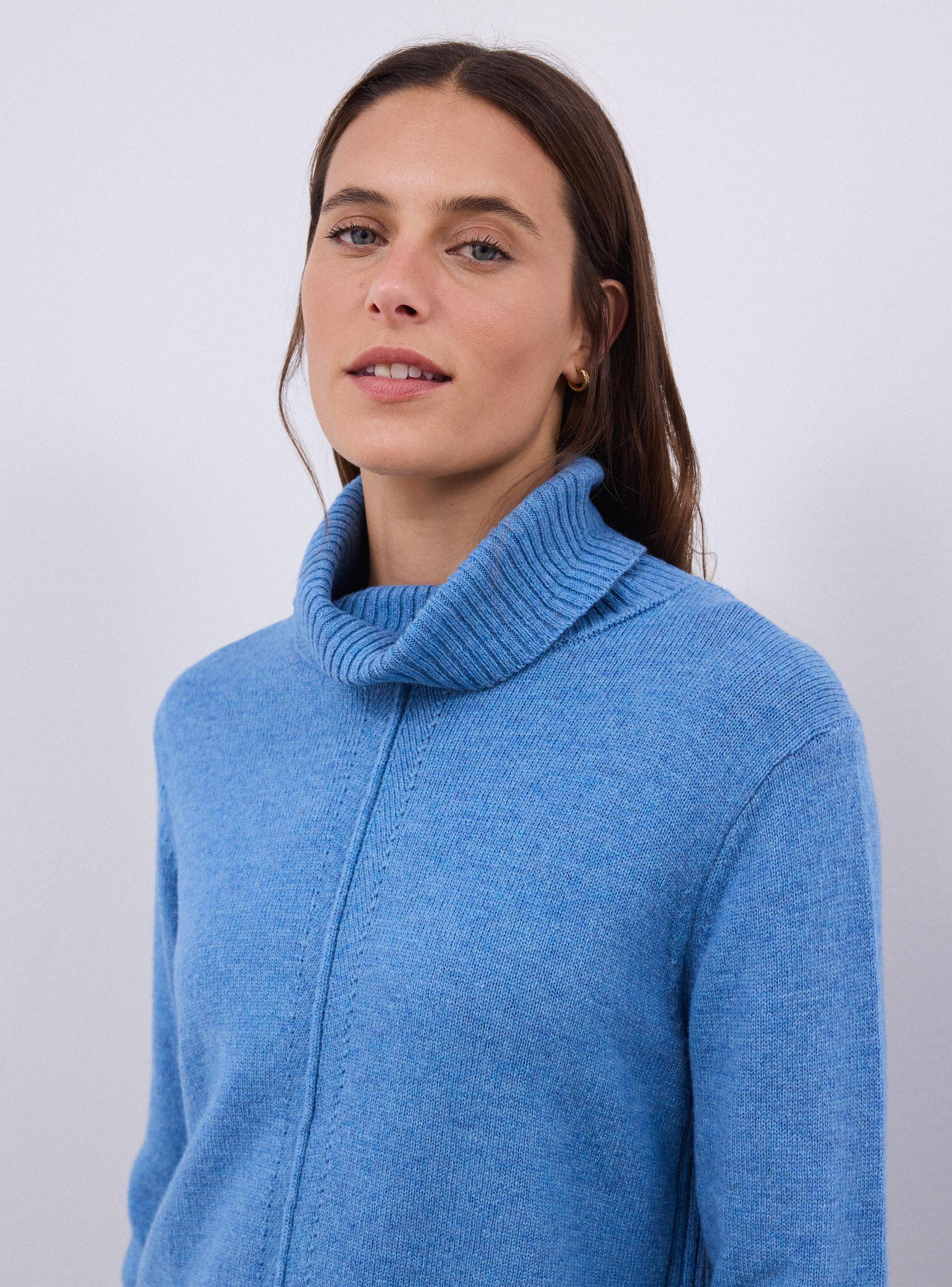 Sweater con Lana Merino y Abertura en Costados-2