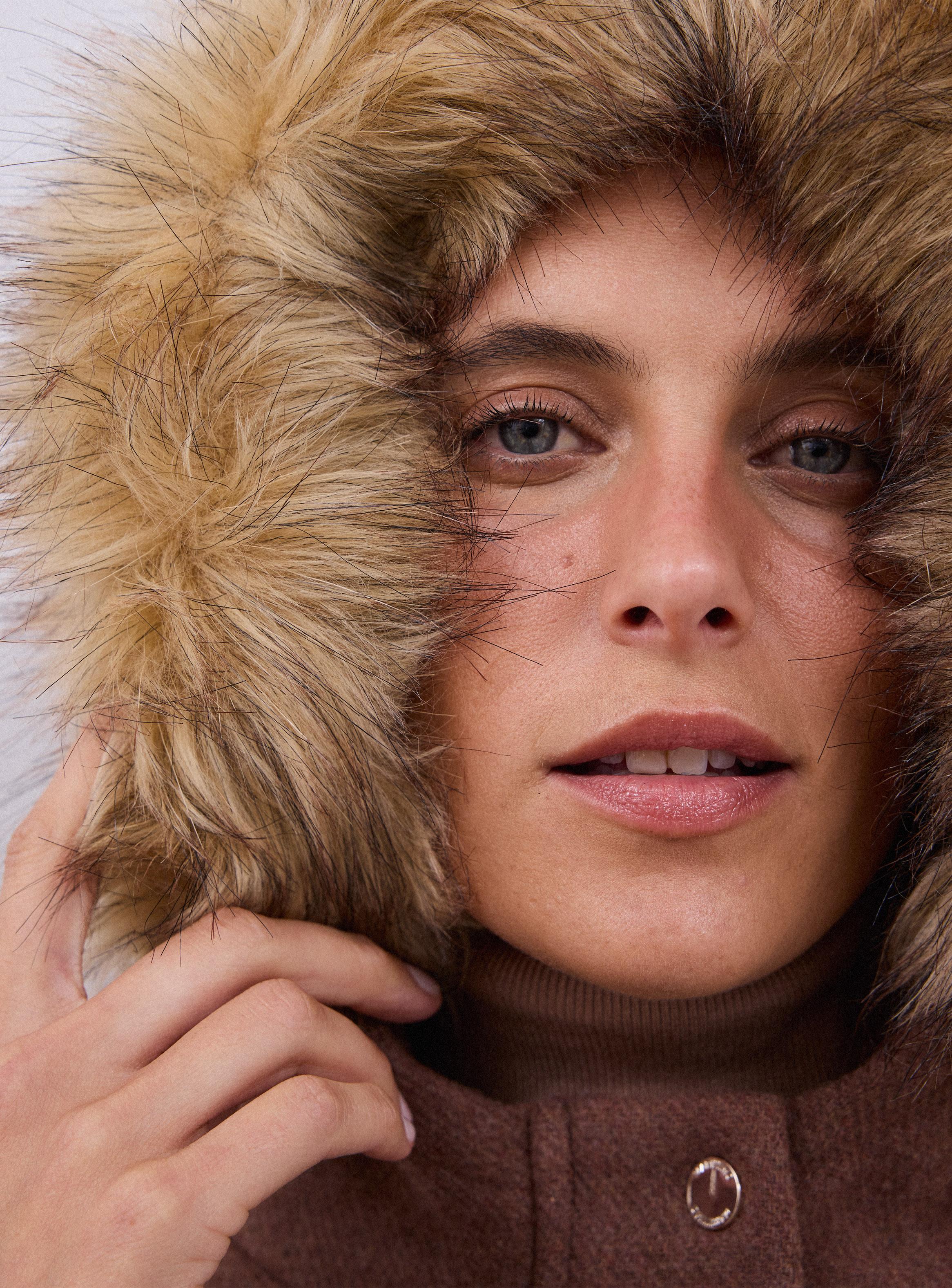 Abrigo Tipo Montgomery con Lana y Gorro Desmontable-3