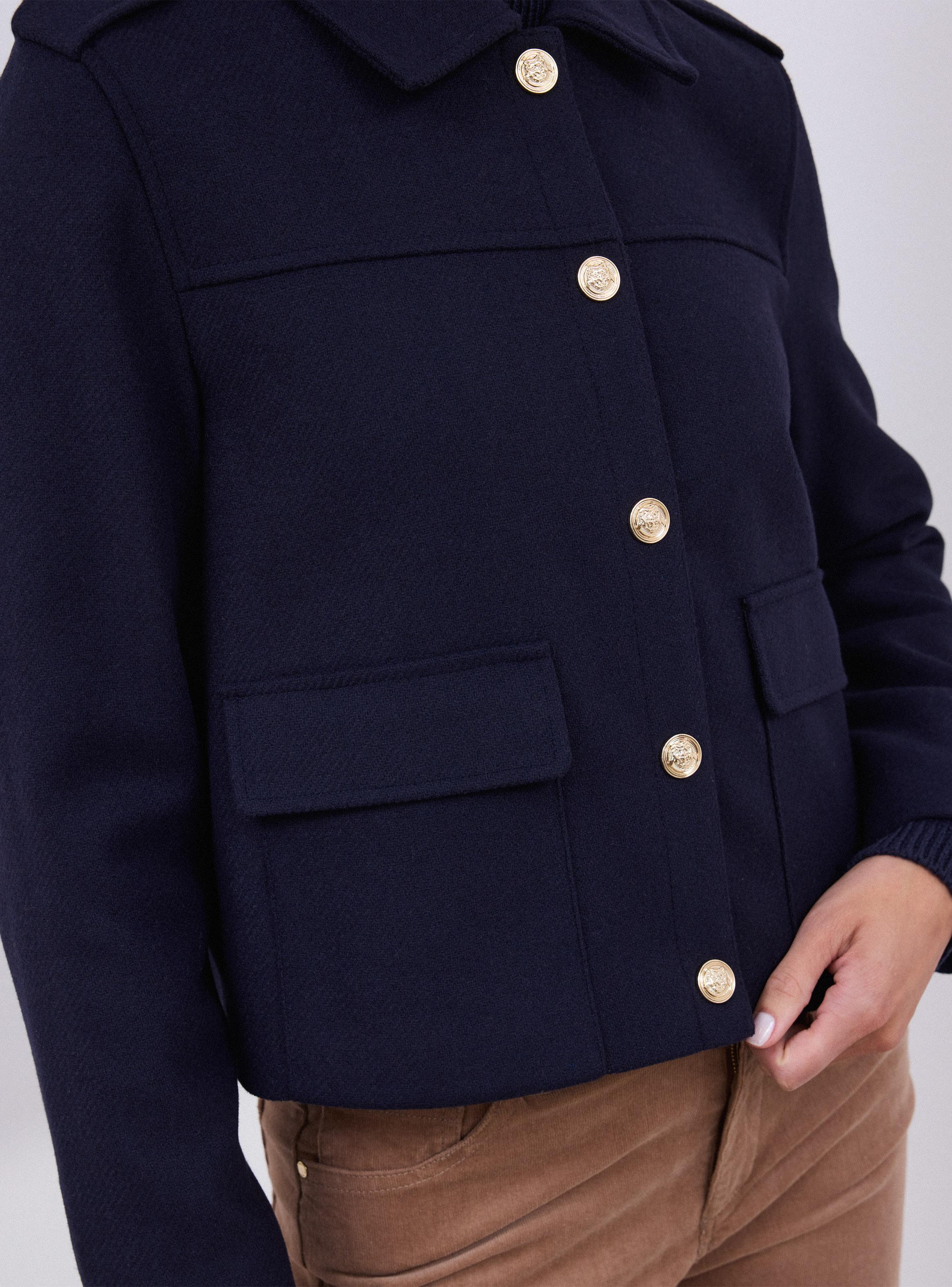 Chaqueta Tipo Trucker con Lana-3