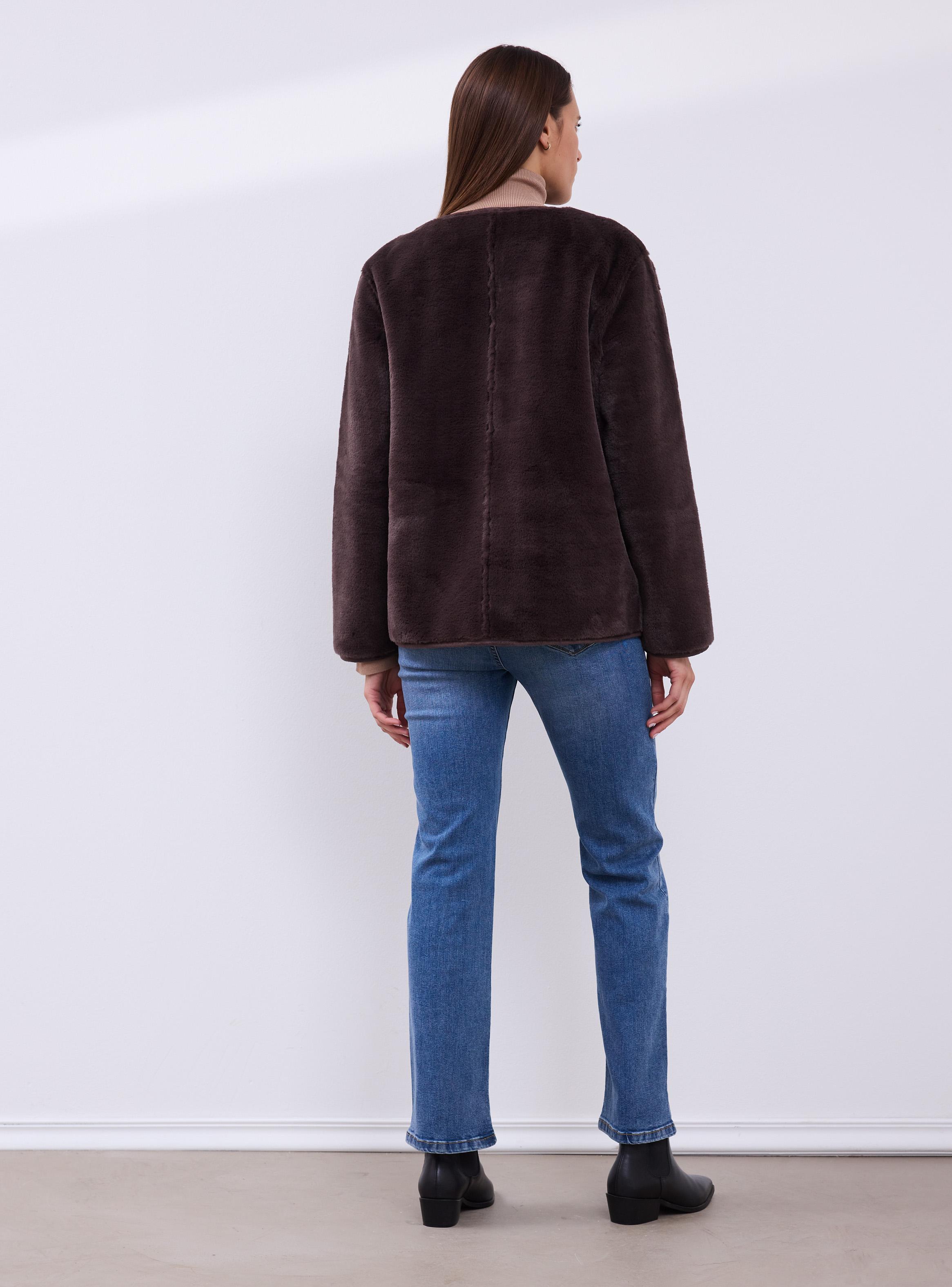 Chaqueta Reversible de Agamuzada con Pilel Sintética-5