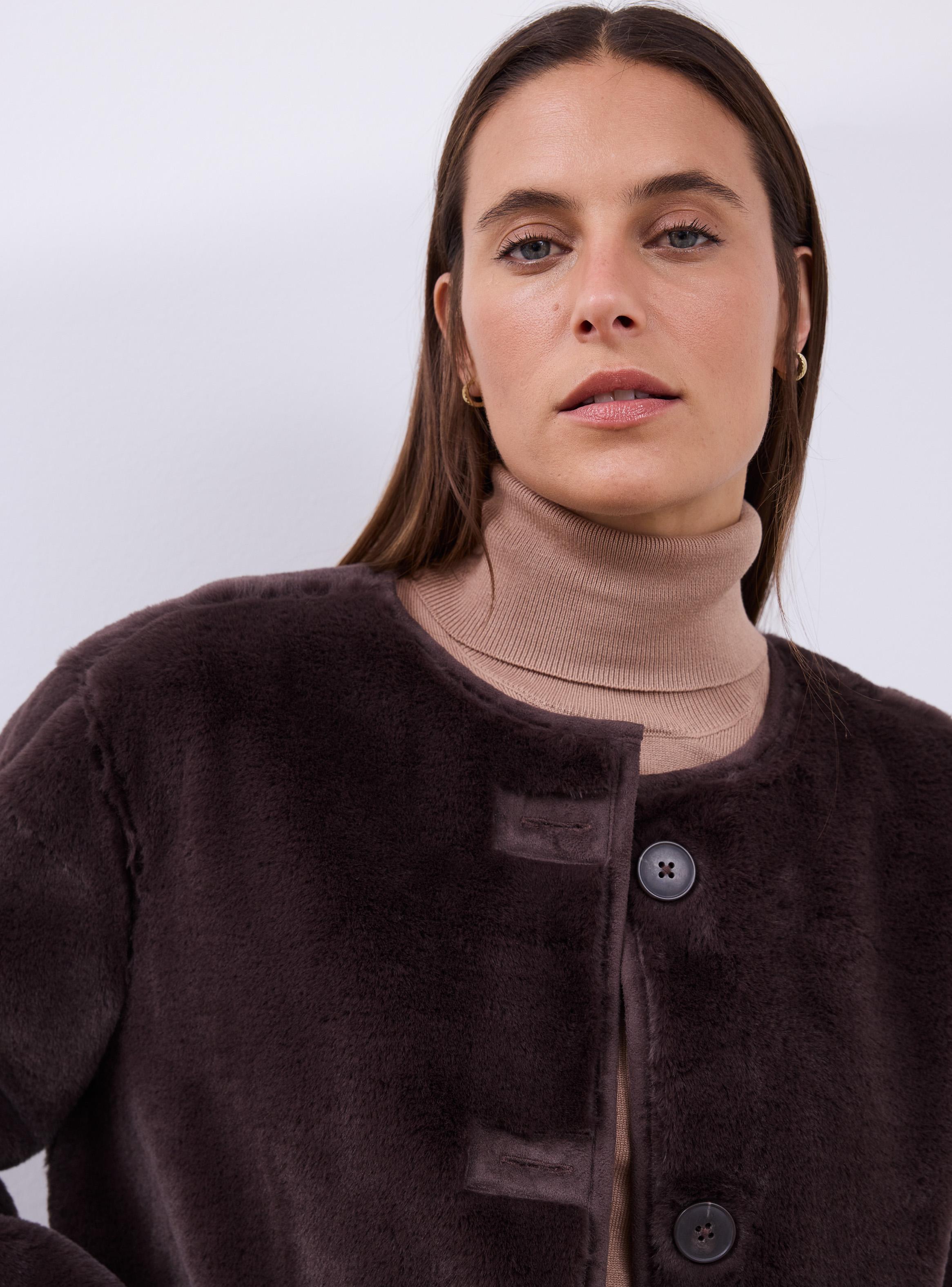 Chaqueta Reversible de Agamuzada con Pilel Sintética-3