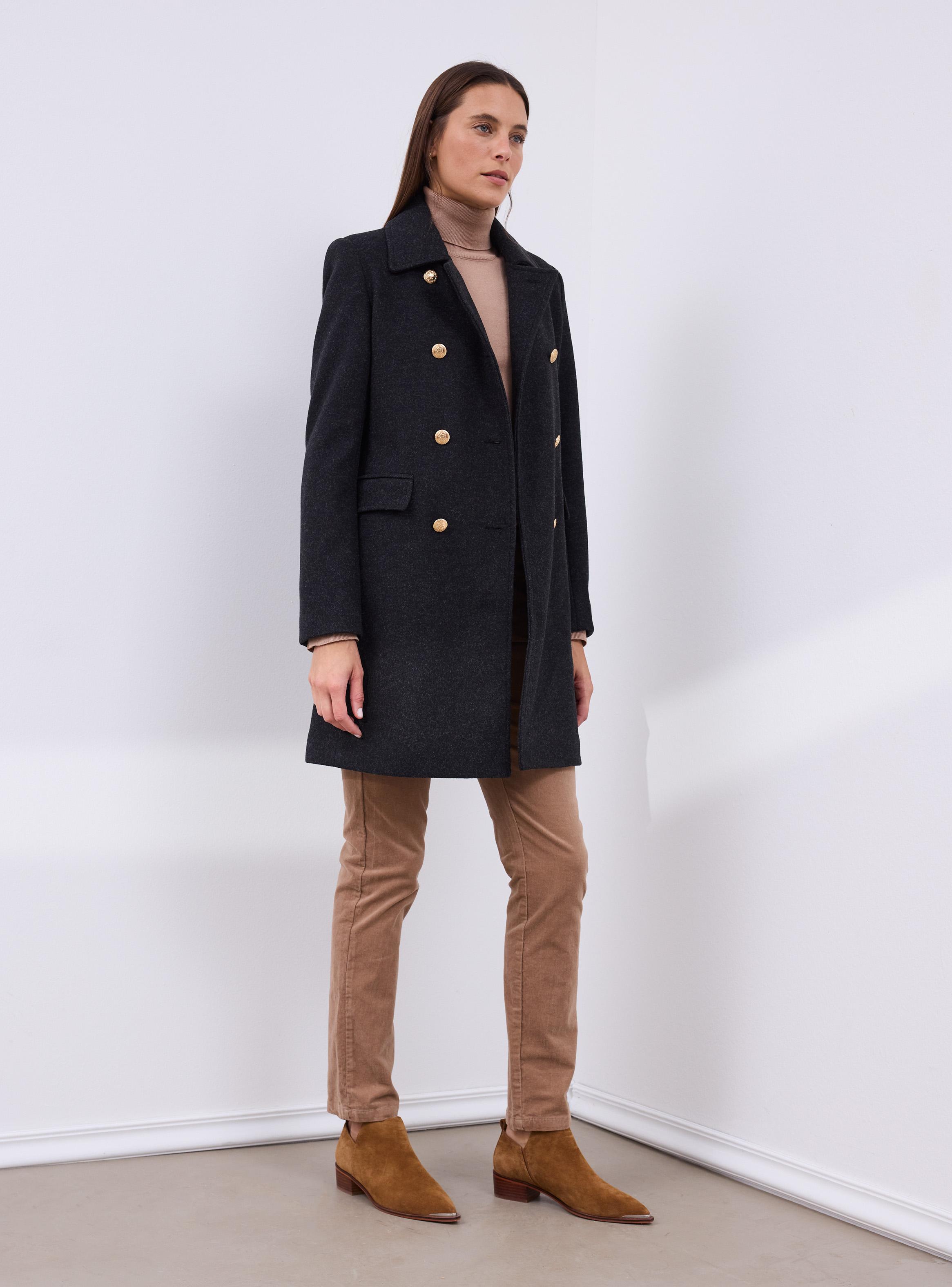 Abrigo Ajustado Cuatro Botones-4