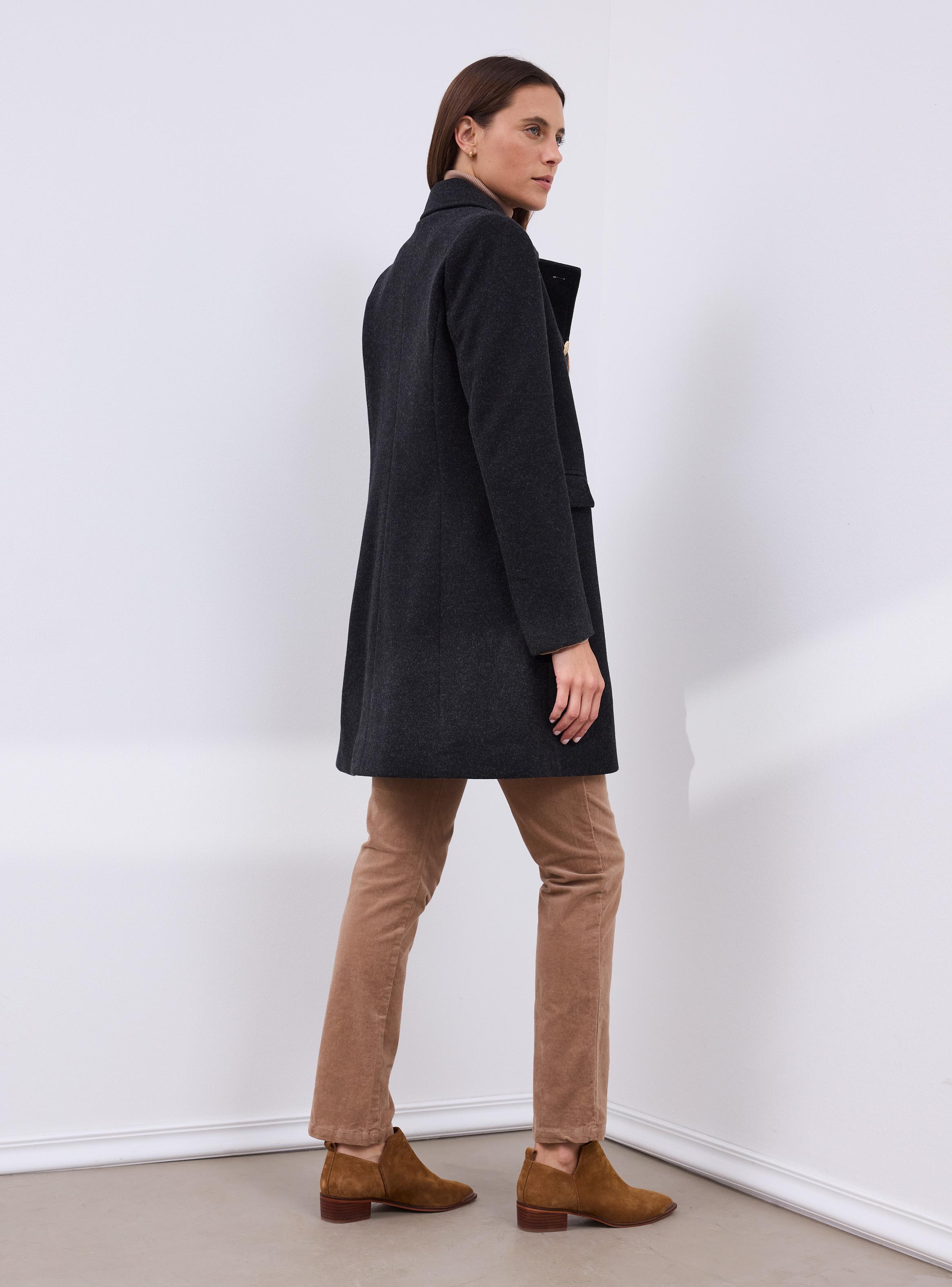 Abrigo Ajustado Cuatro Botones-5