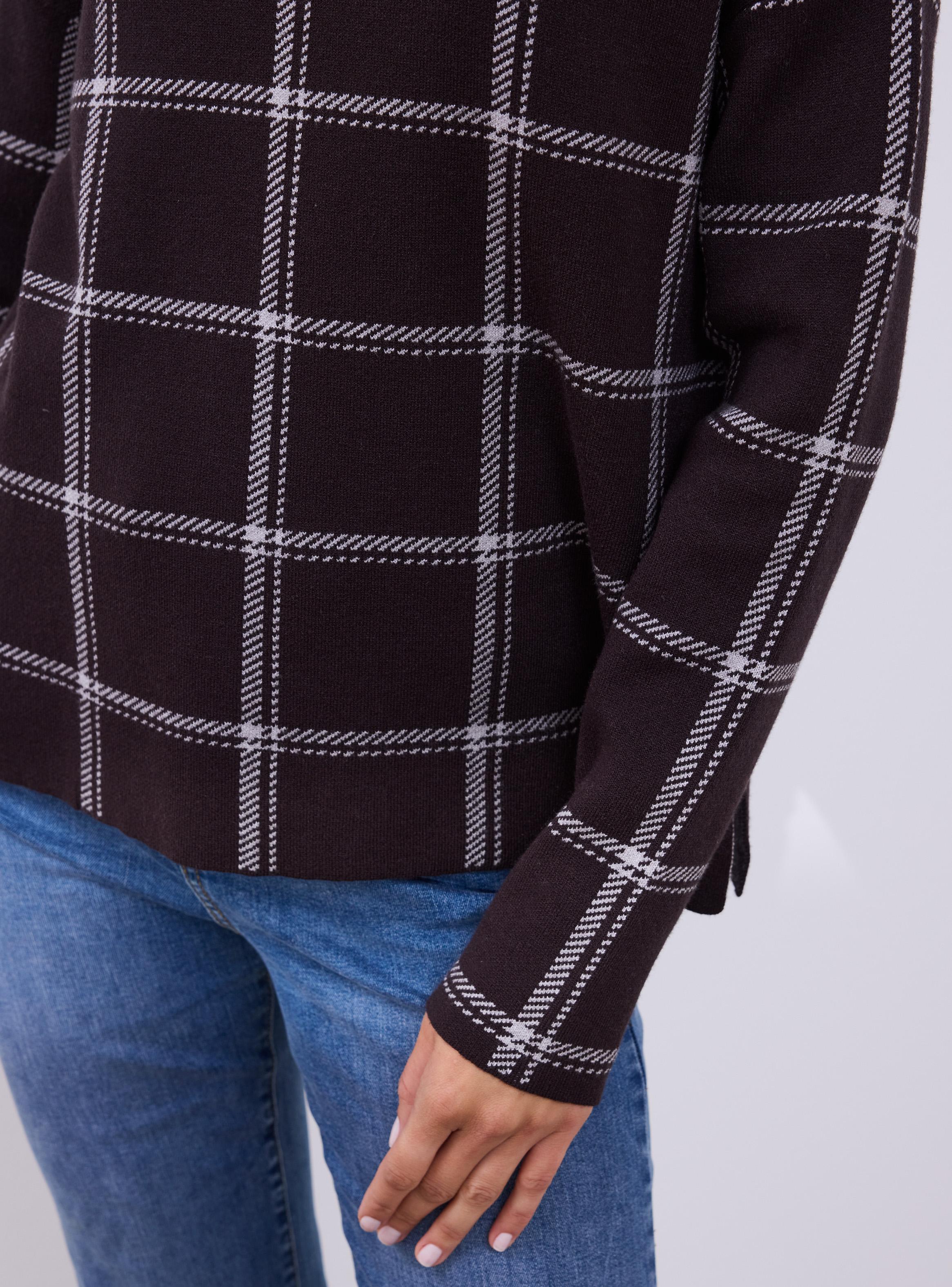 Sweater Cuello Beatle con Cuadros-3