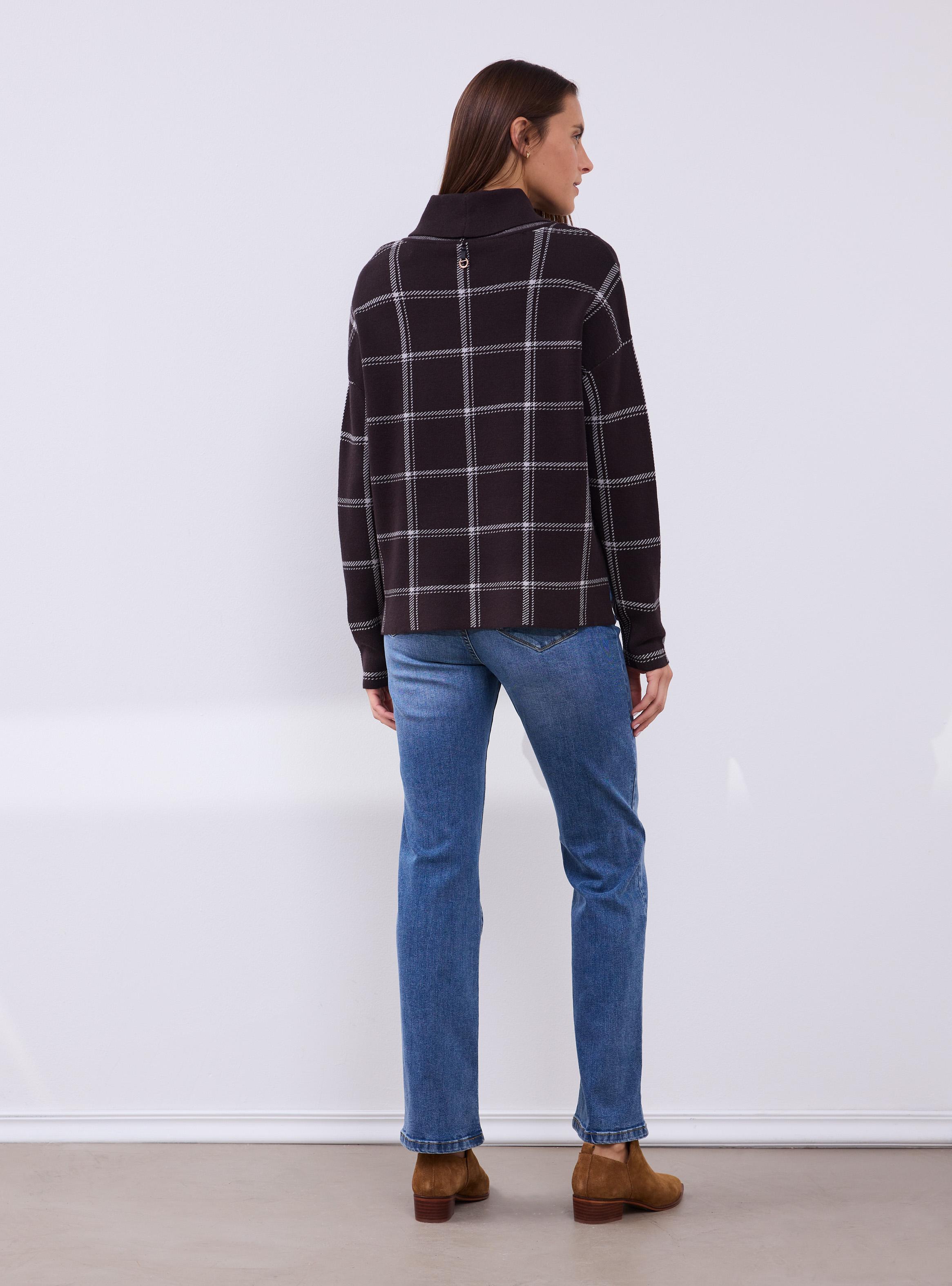 Sweater Cuello Beatle con Cuadros-5