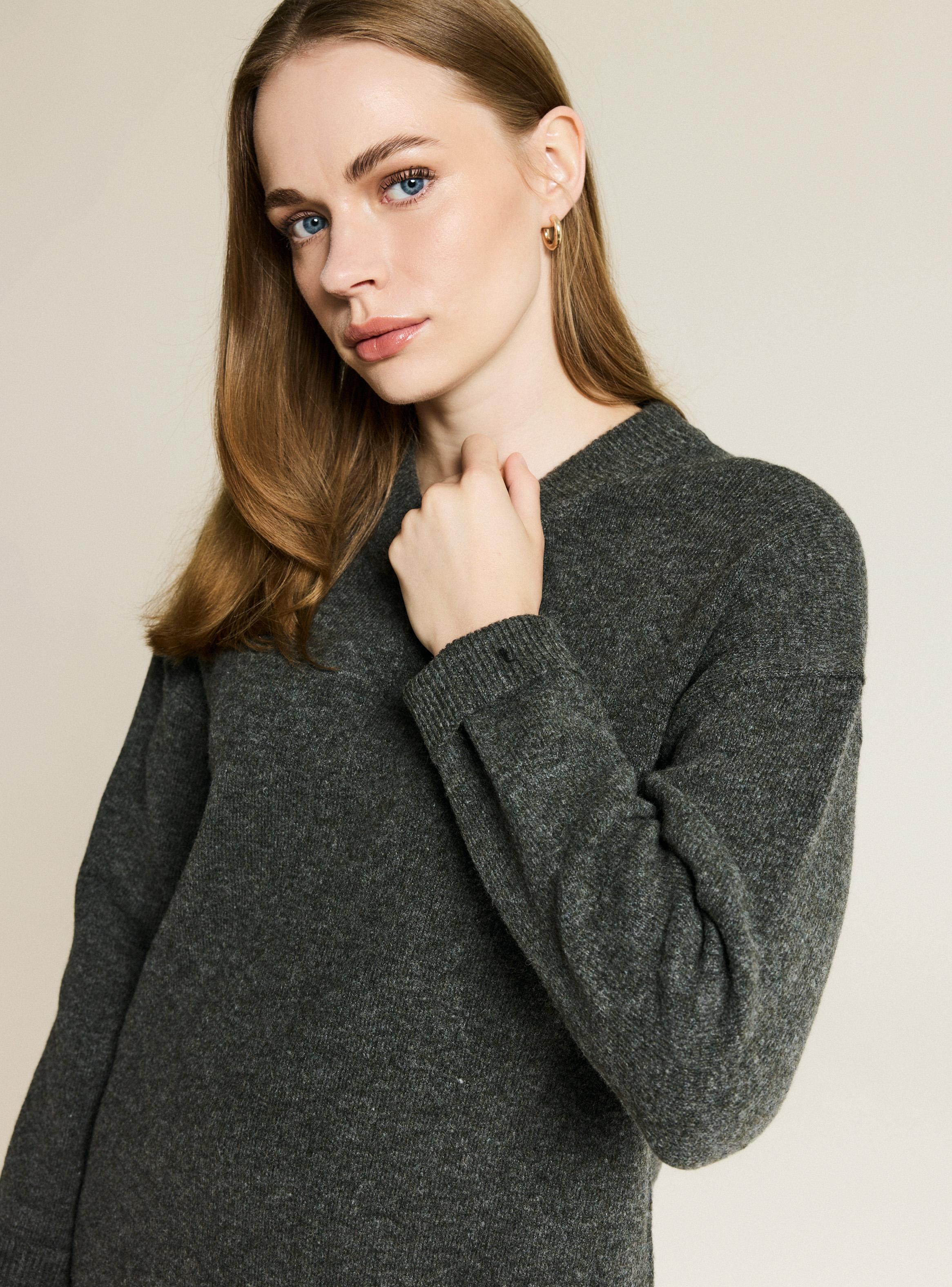 Sweater Corte Frontal Melange-2