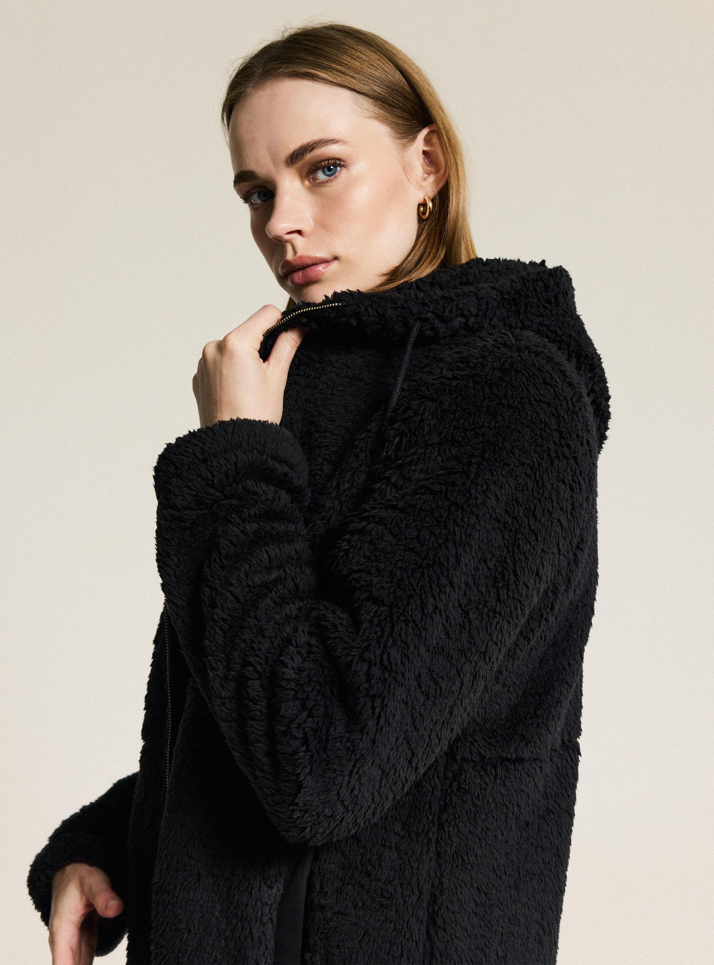 Chaqueta Chiporro Largo Detalles Suede-2