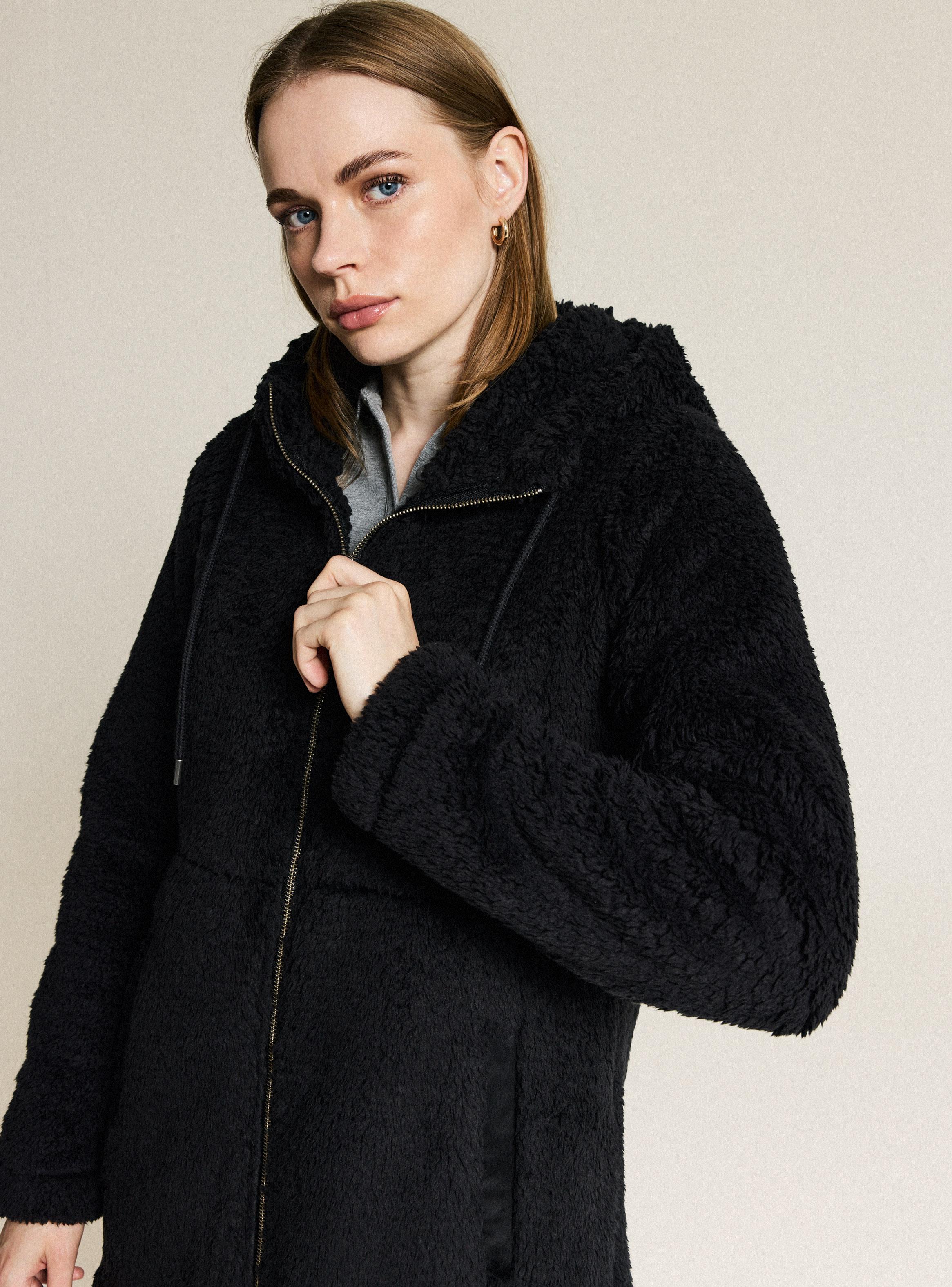 Chaqueta Chiporro Largo Detalles Suede-3