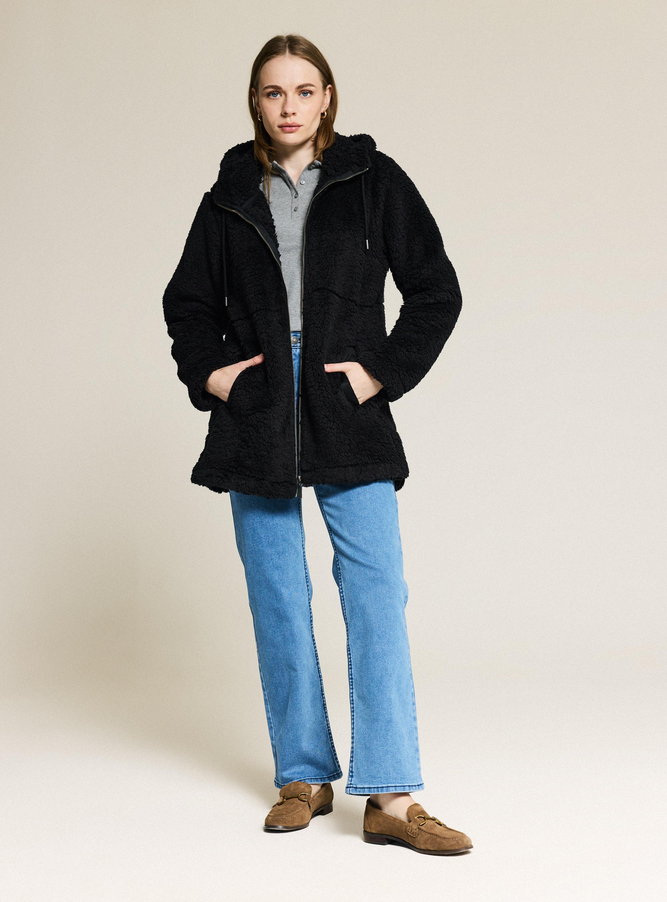 Chaqueta Chiporro Largo Detalles Suede-4