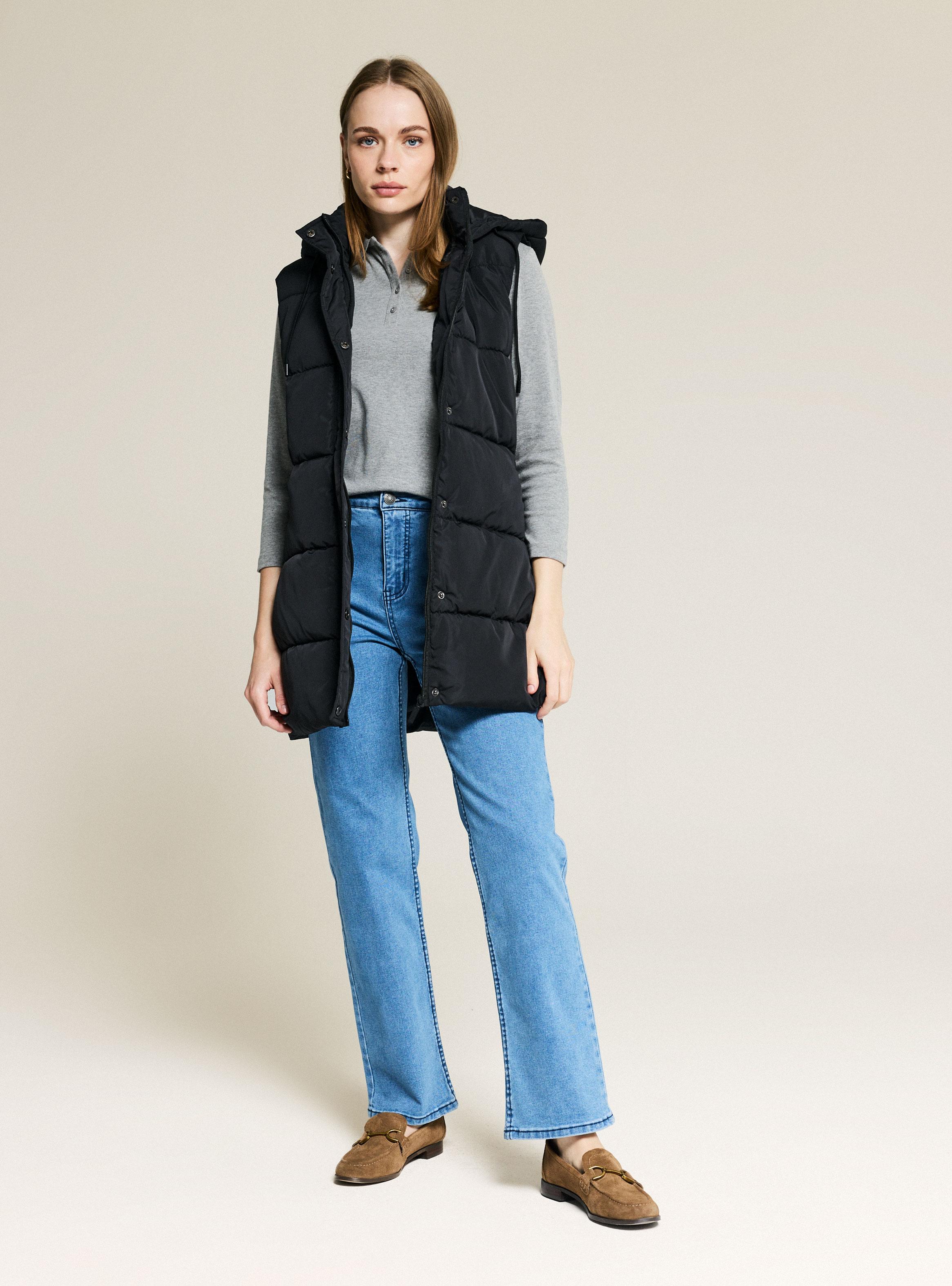 Parka Básica Larga sin Mangas-4