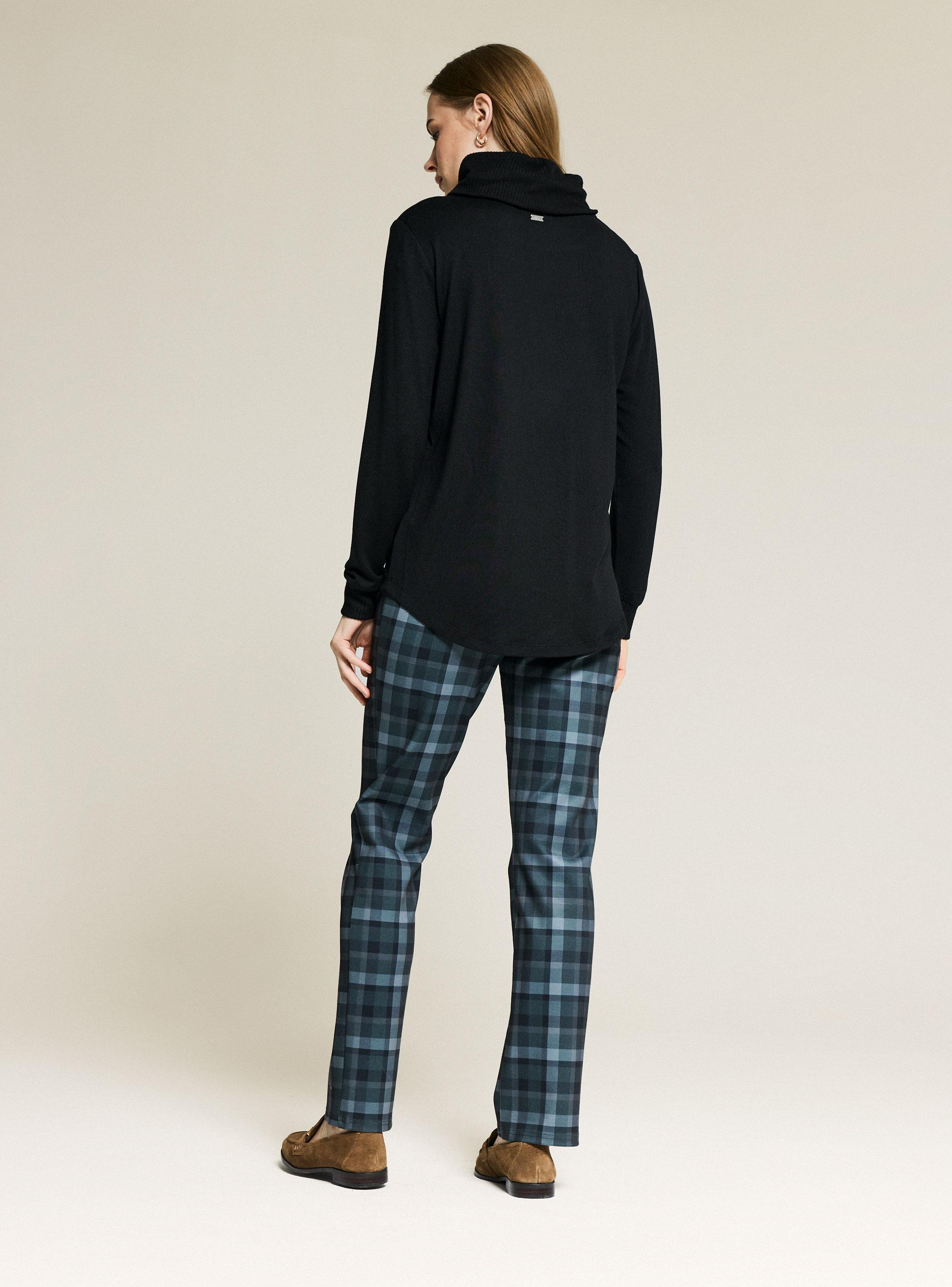 Polera Cuello Drapeado Acanalada-5