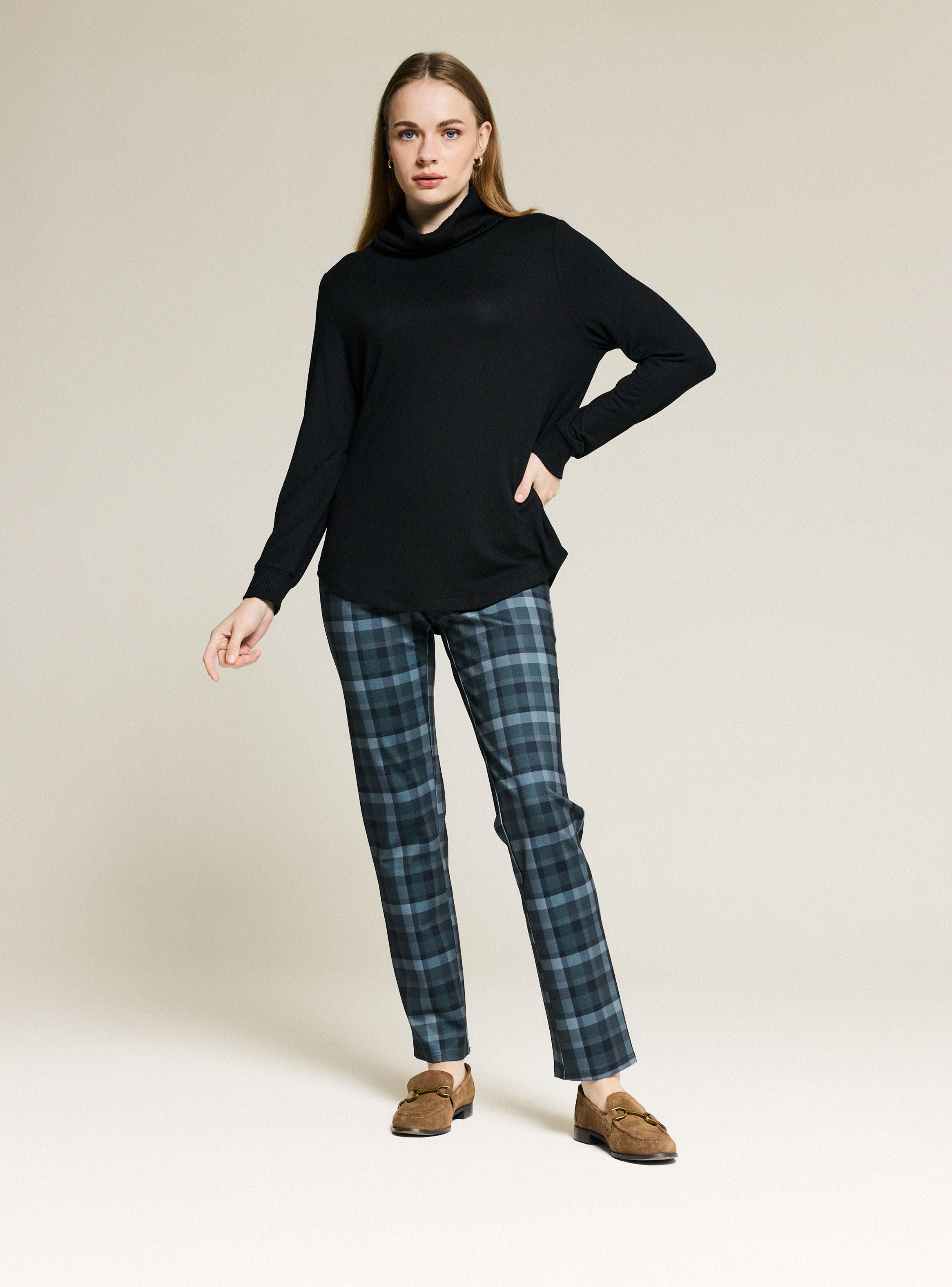 Polera Cuello Drapeado Acanalada-4