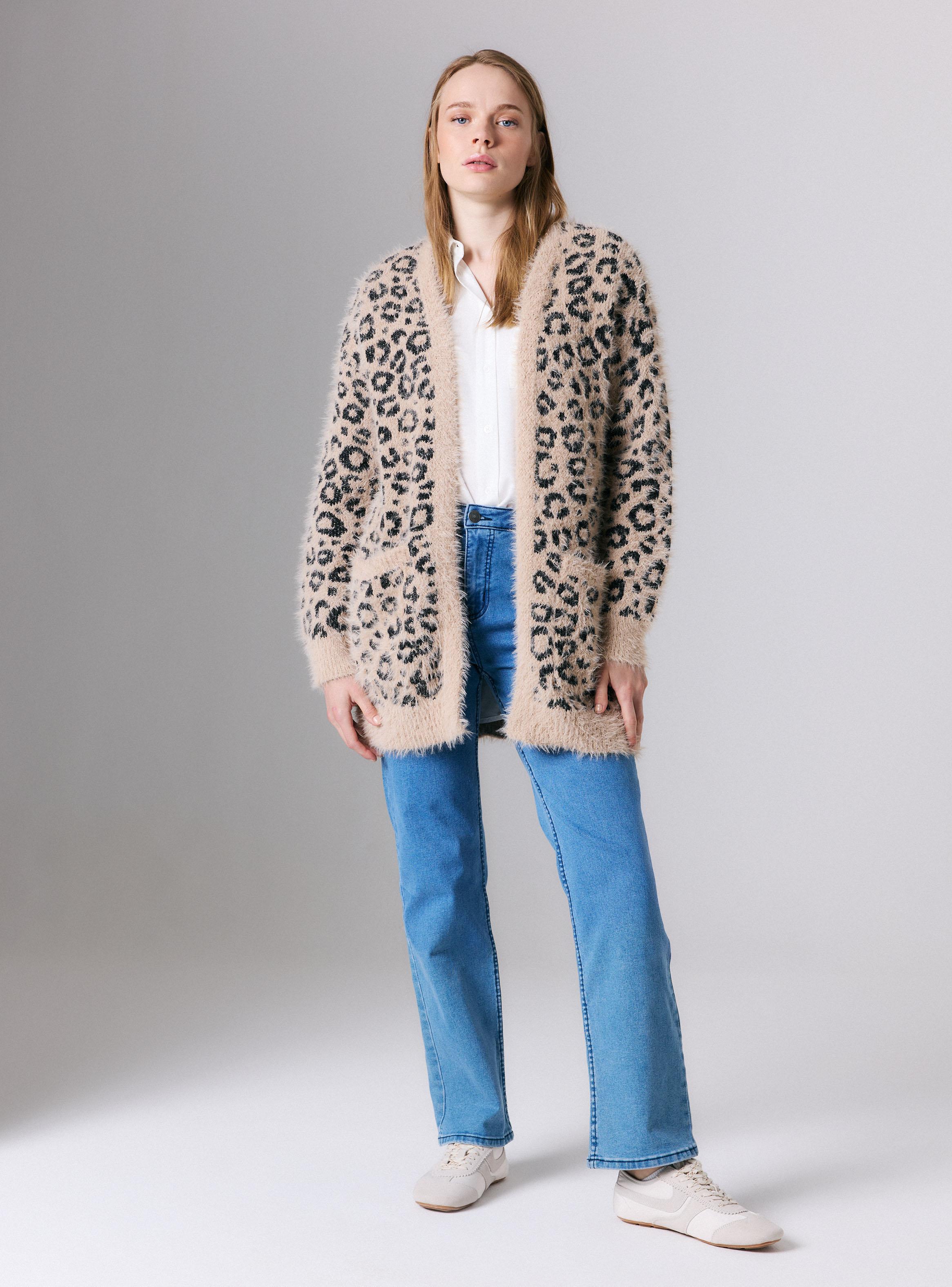 Chaleco Cárdigan Melange Peludo-4