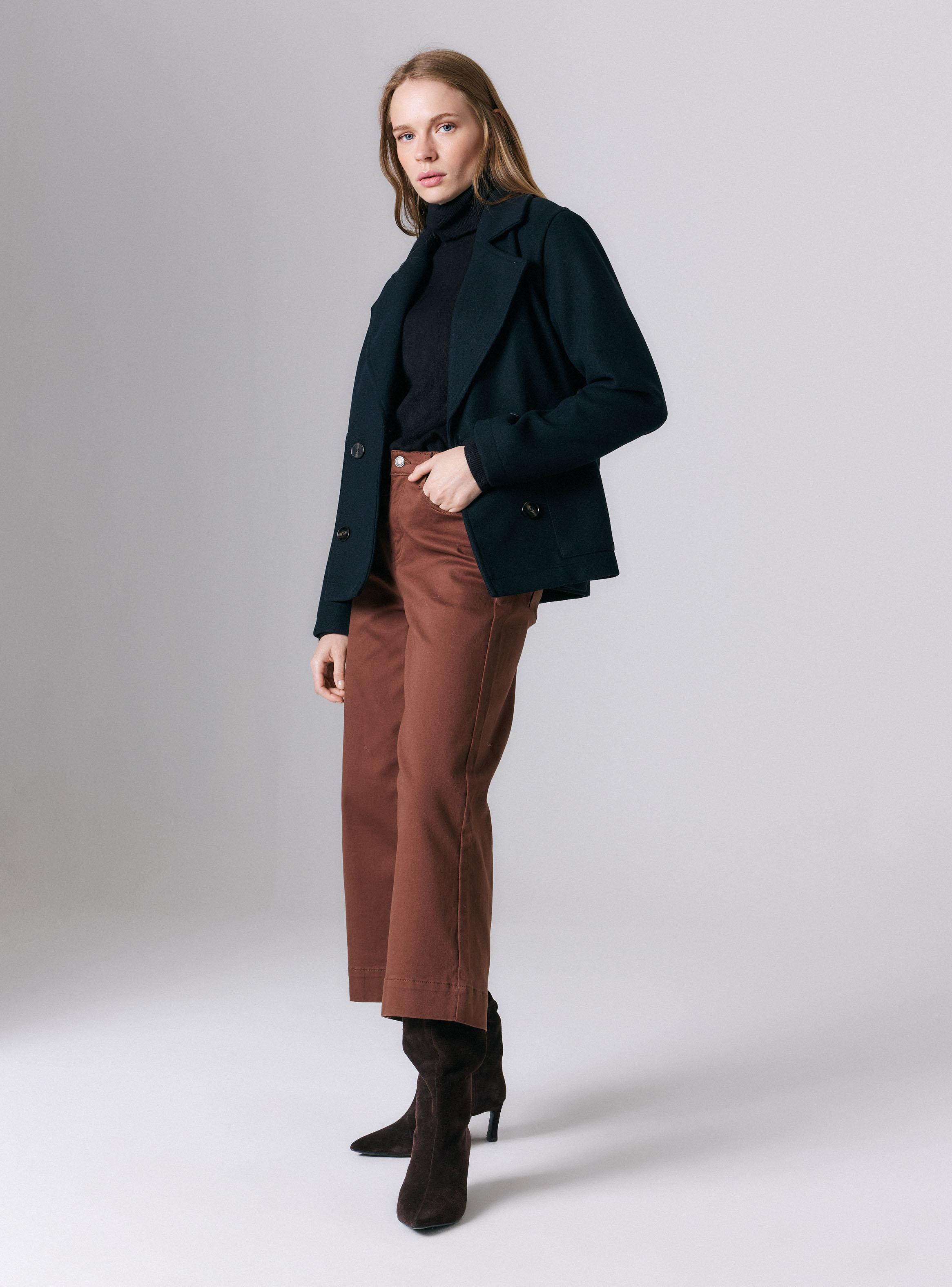 Abrigo con Bolsillos Parche-4