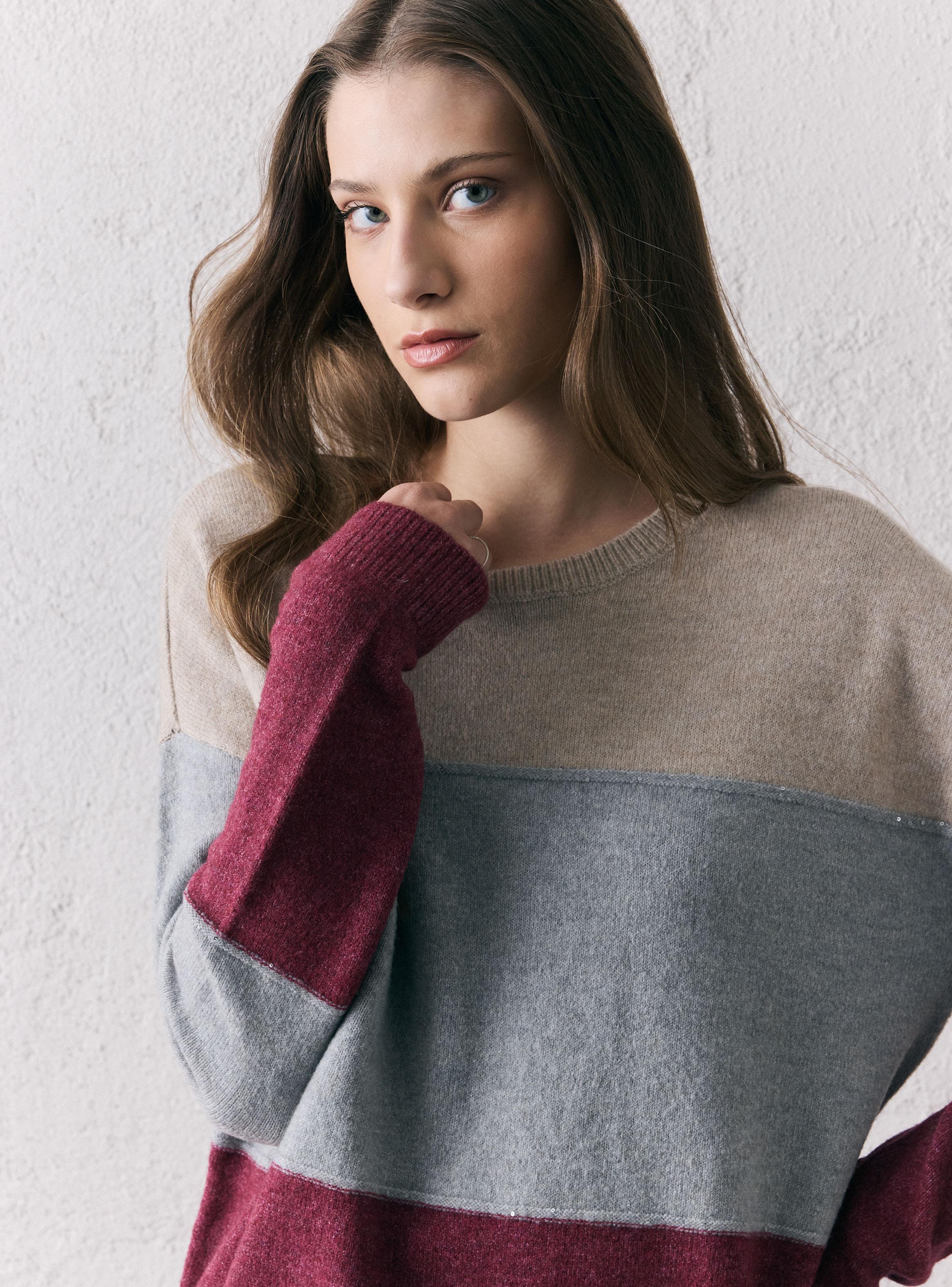 Sweater Color Block Lurex-2