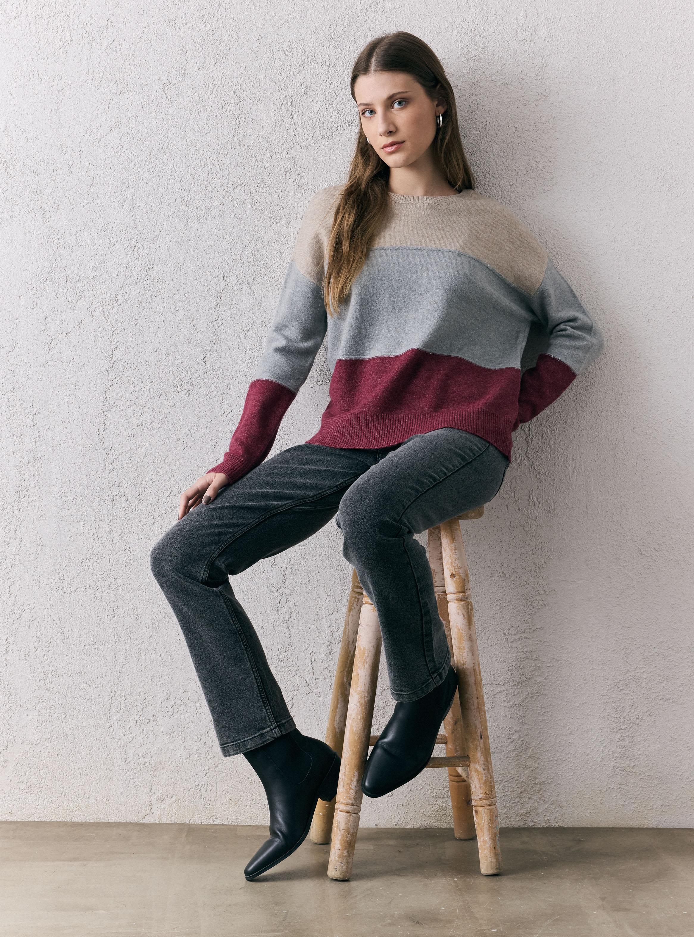 Sweater Color Block Lurex-4
