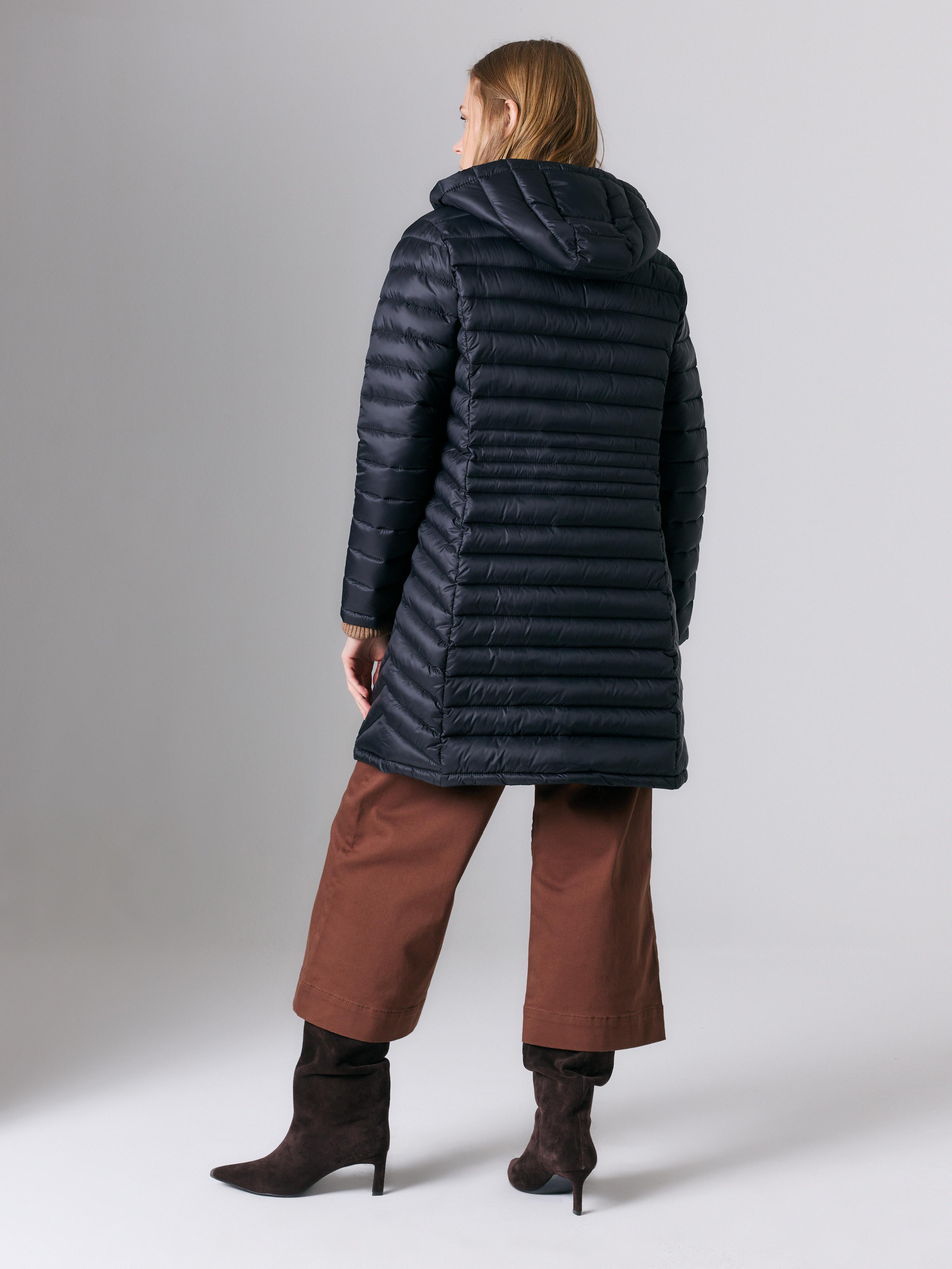 Parka Larga Básica con Gorro-5