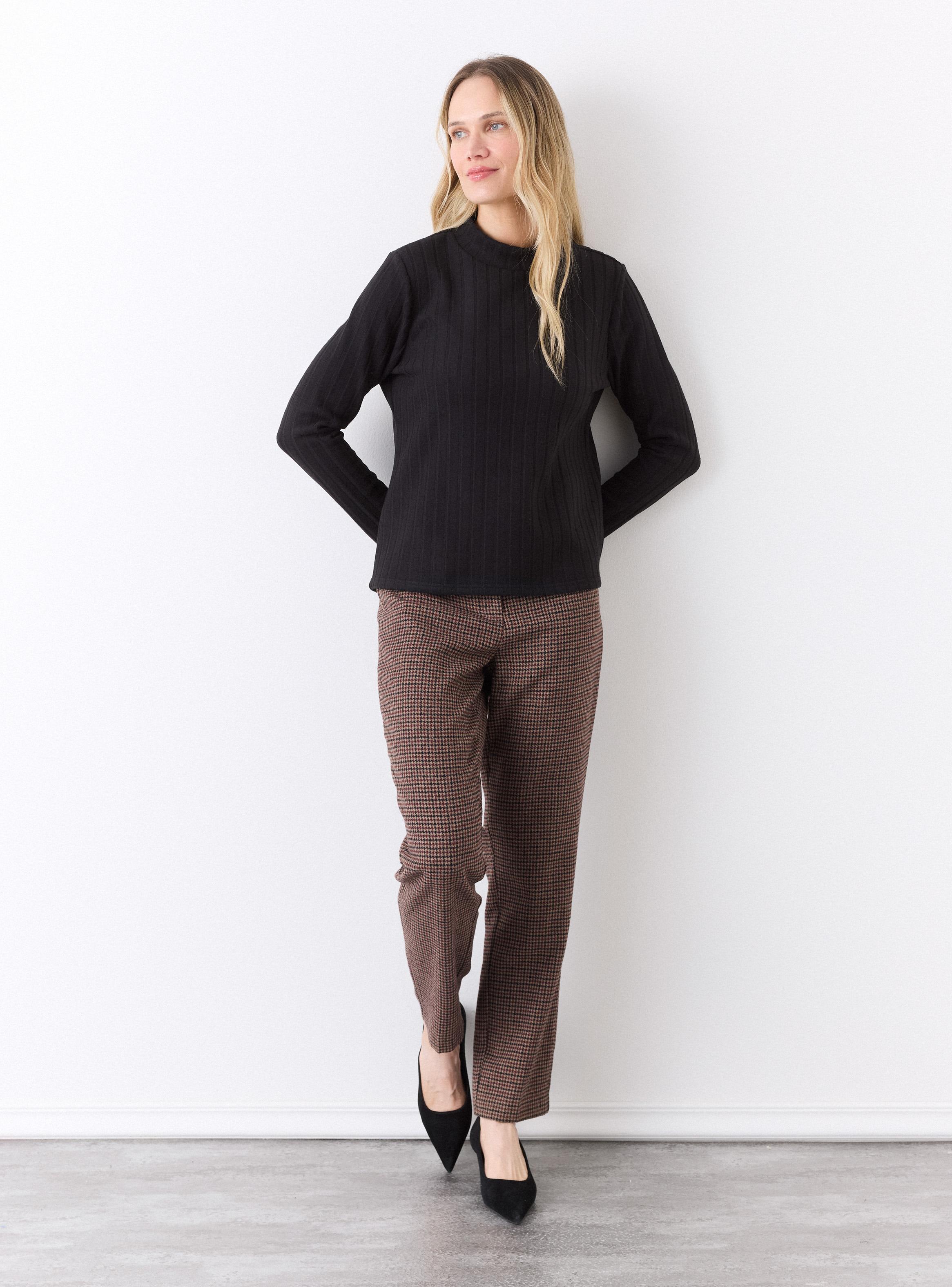 Polera Tejido de Punto Acanalado Suave-4