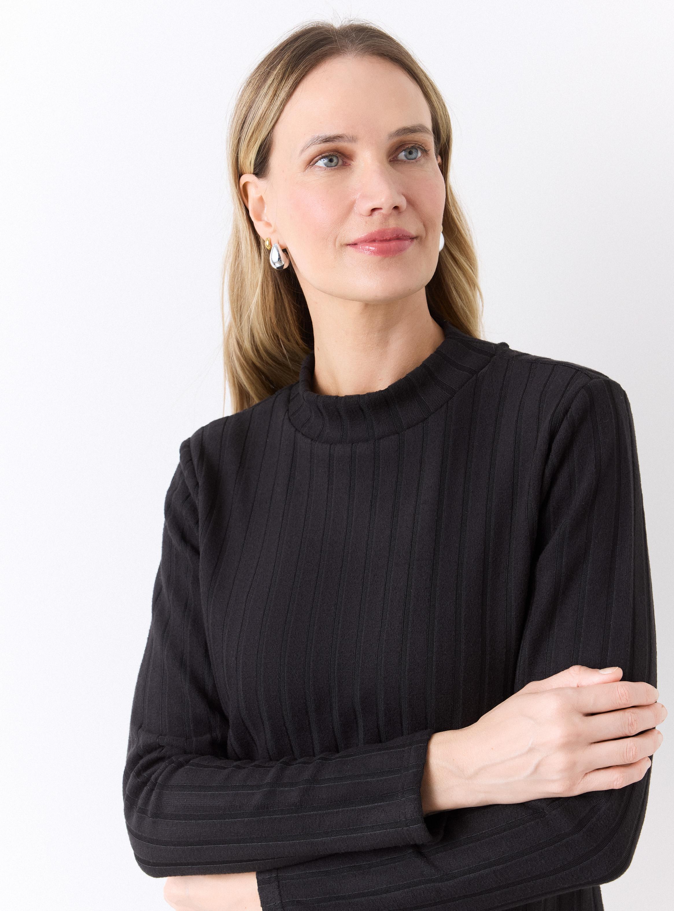 Polera Tejido de Punto Acanalado Suave-3