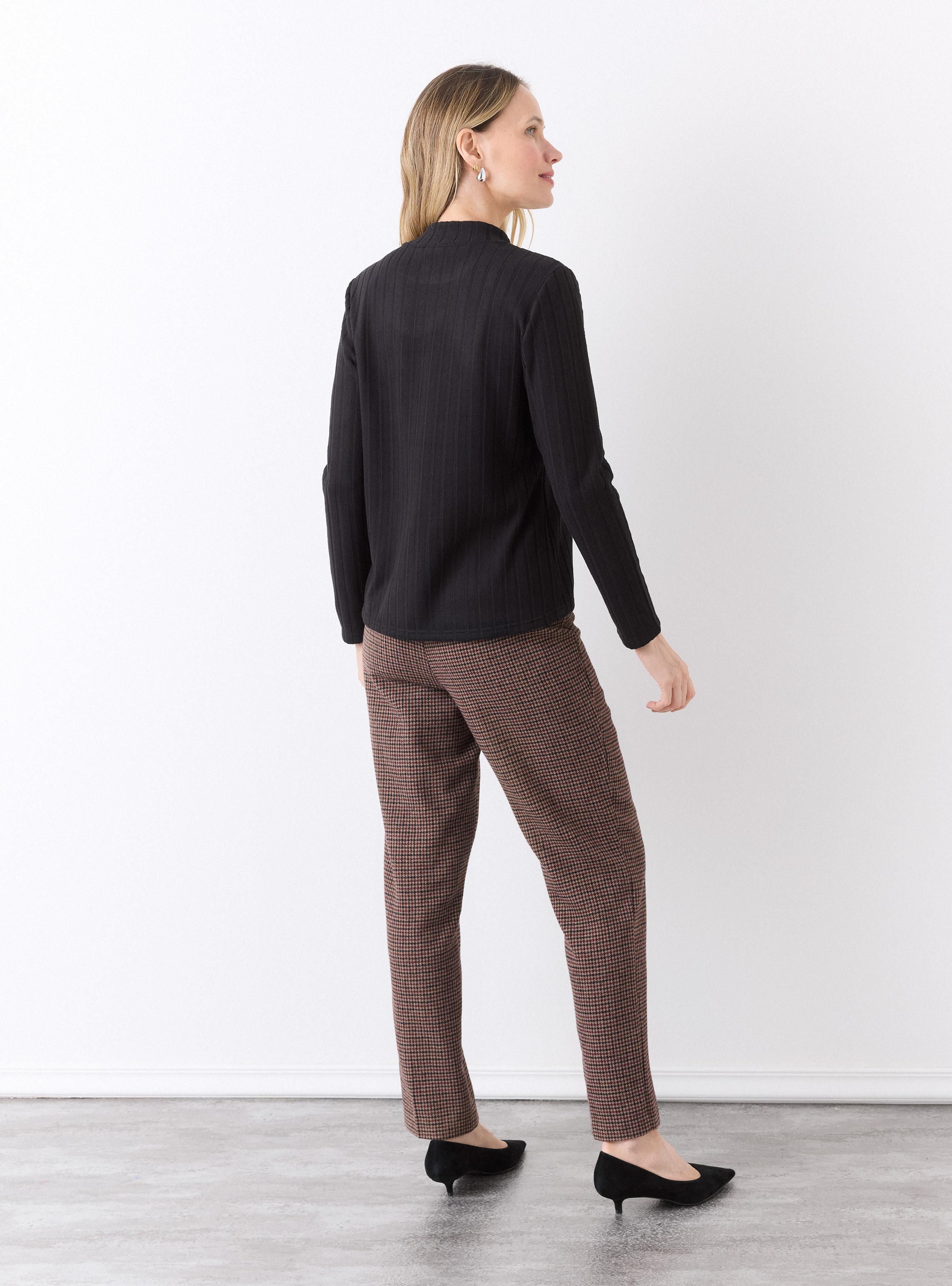 Polera Tejido de Punto Acanalado Suave-5