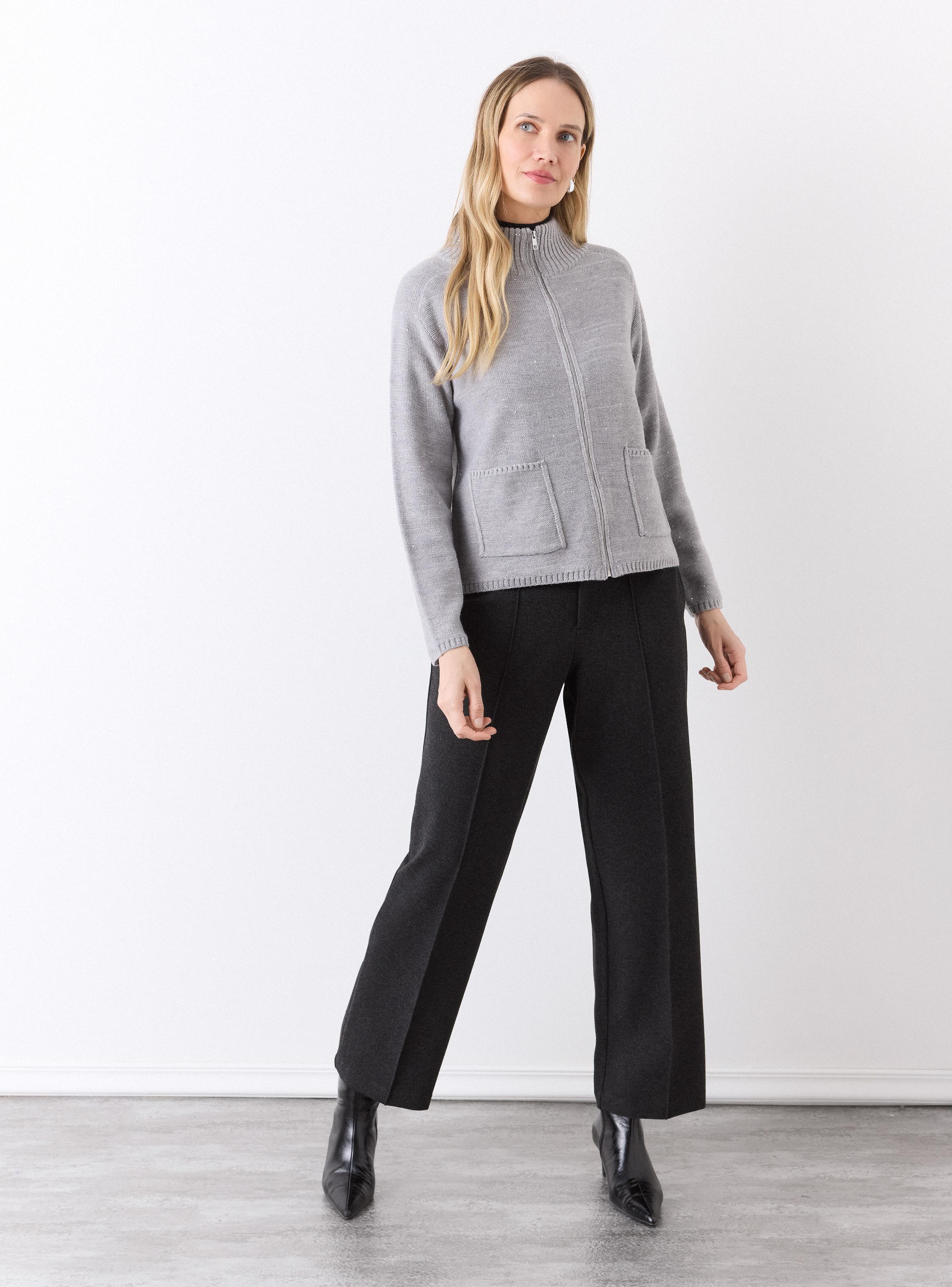 Chaleco Hilado Acrílico con Lentejuelas Efecto Lana-4