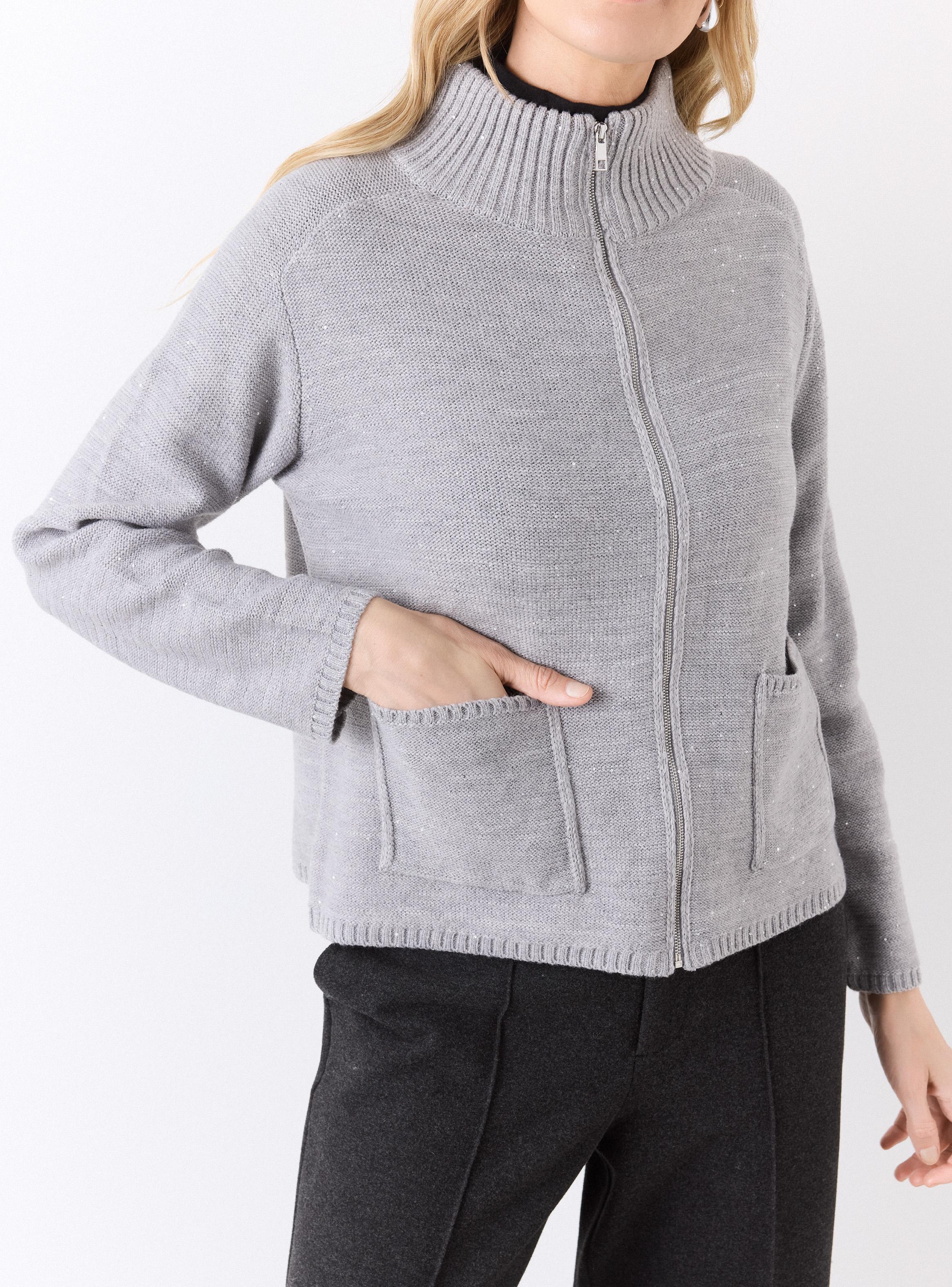 Chaleco Hilado Acrílico con Lentejuelas Efecto Lana-2