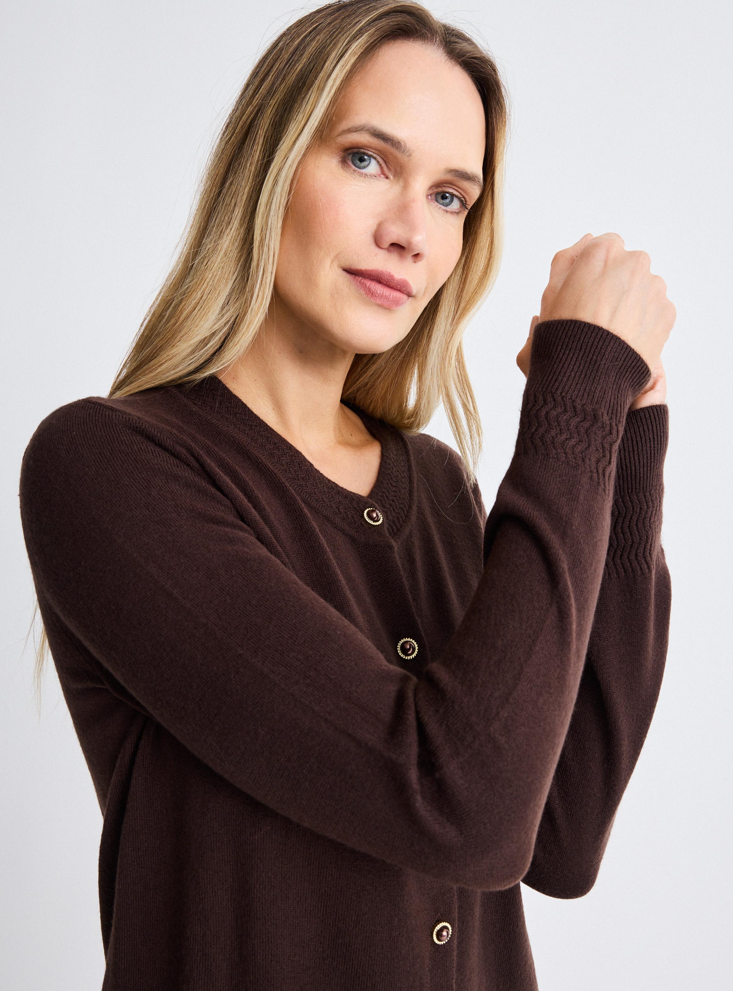 Chaleco Cárdigan Botón Perla-2