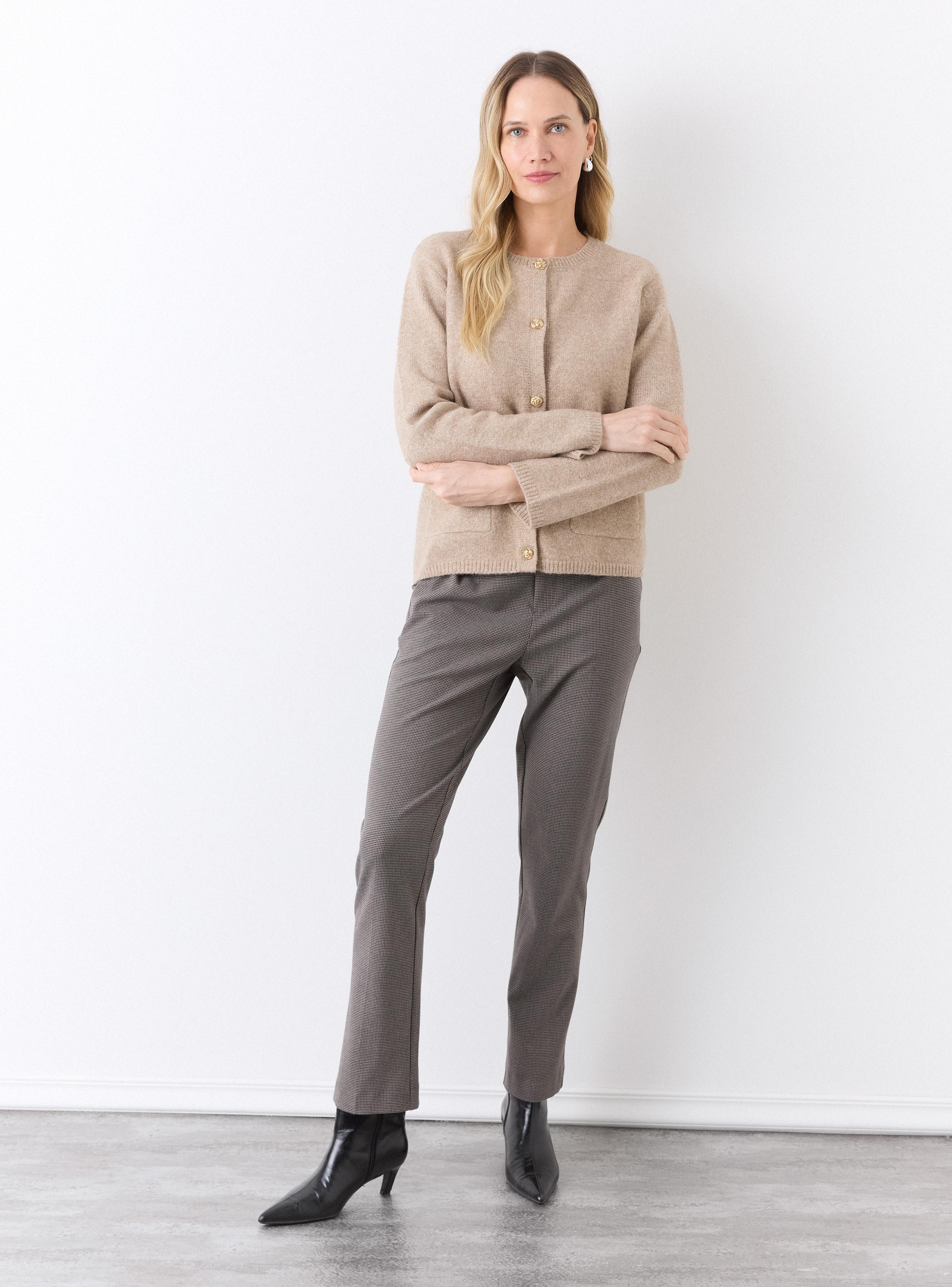 Chaleco Cárdigan con Botones Metálicos-4