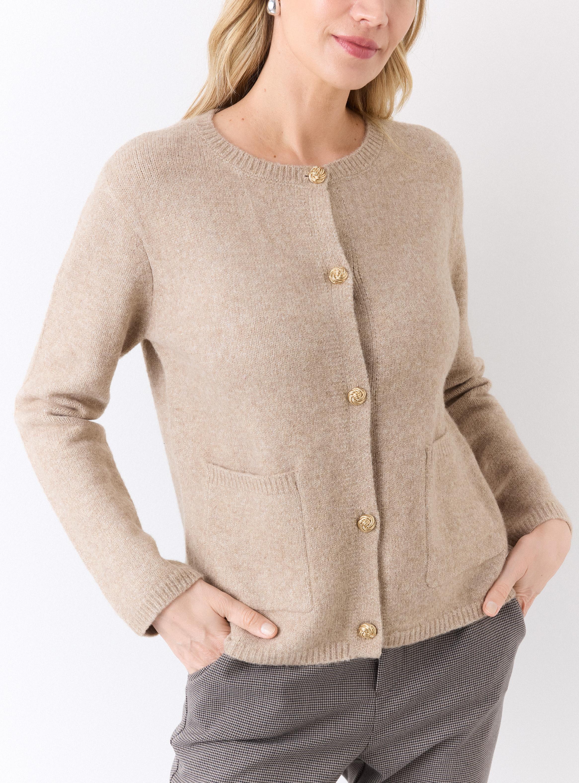 Chaleco Cárdigan con Botones Metálicos-3