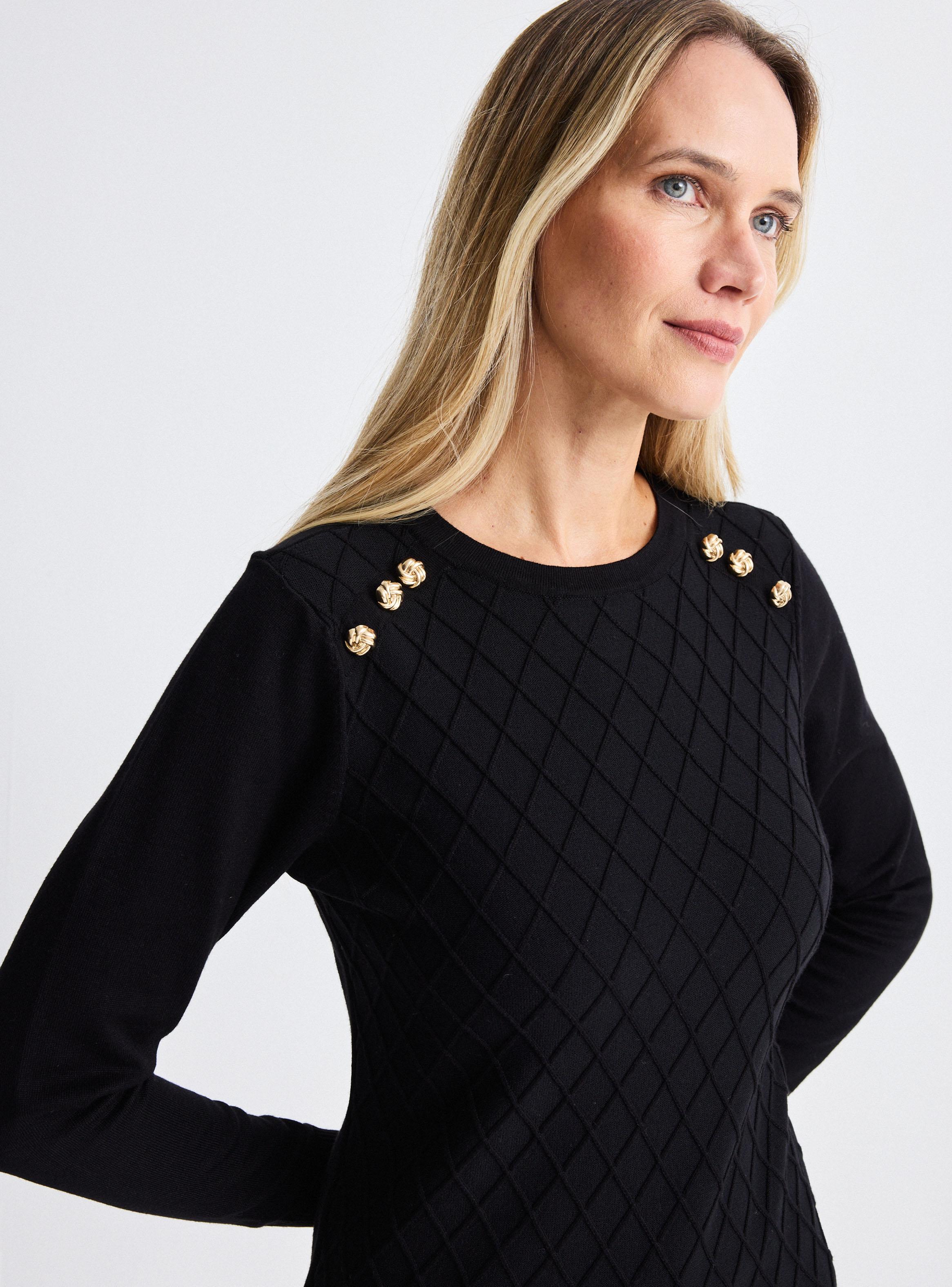 Sweater Punto Jersey con Dorno de Botones-2