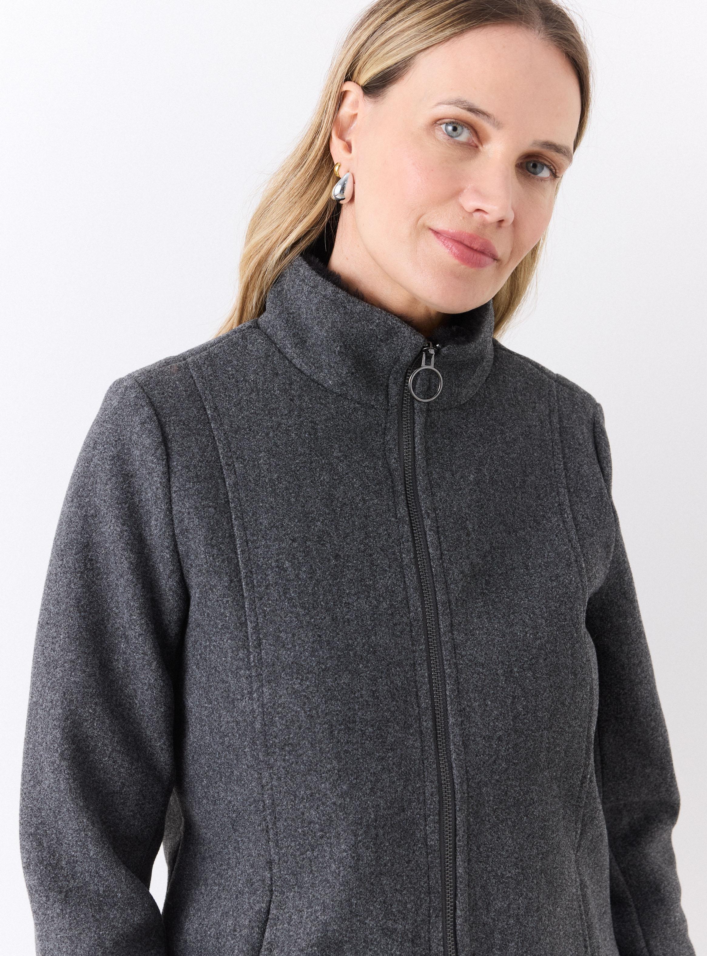 Abrigo Cuello con Piel-2