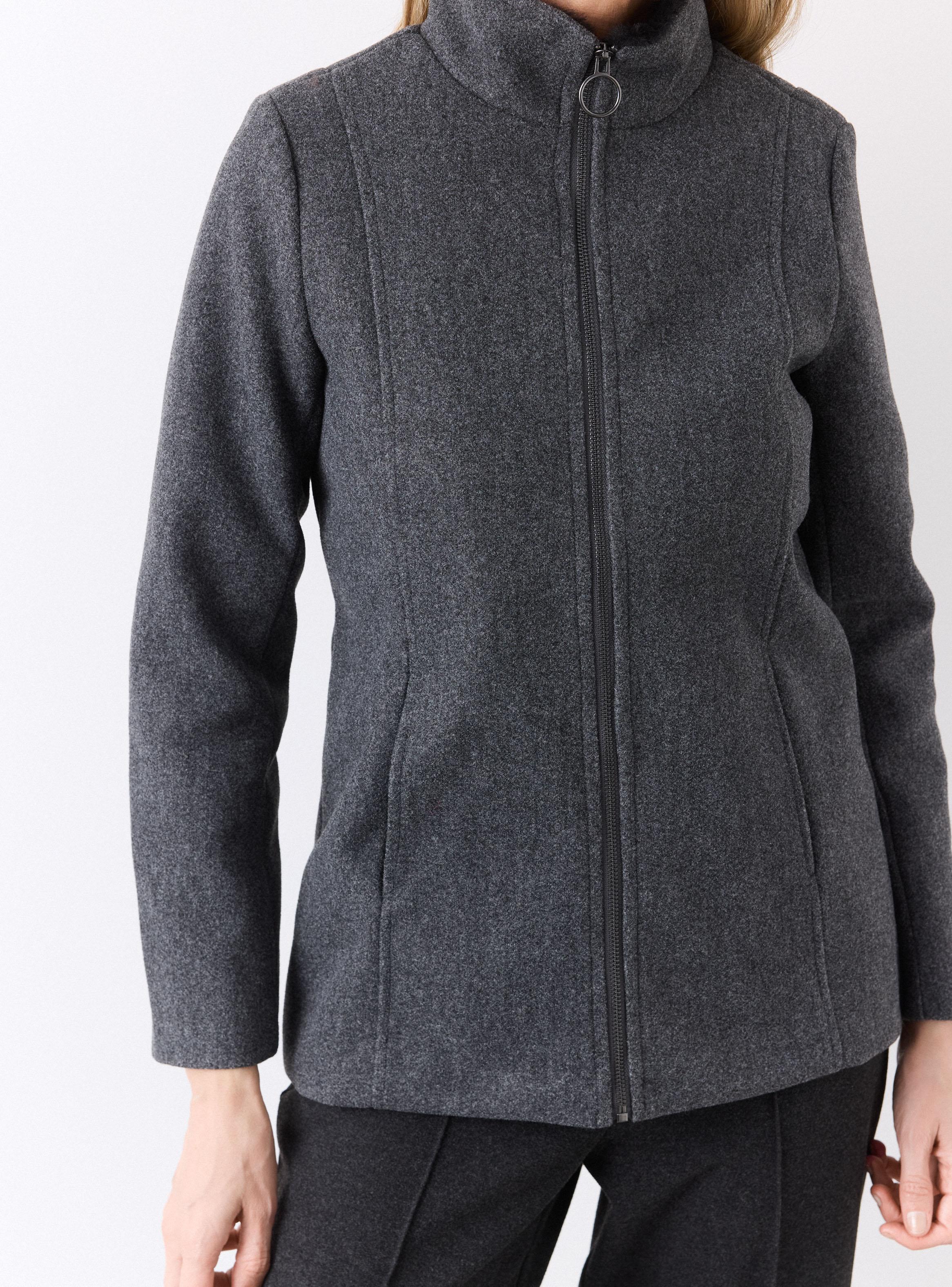 Abrigo Cuello con Piel-3