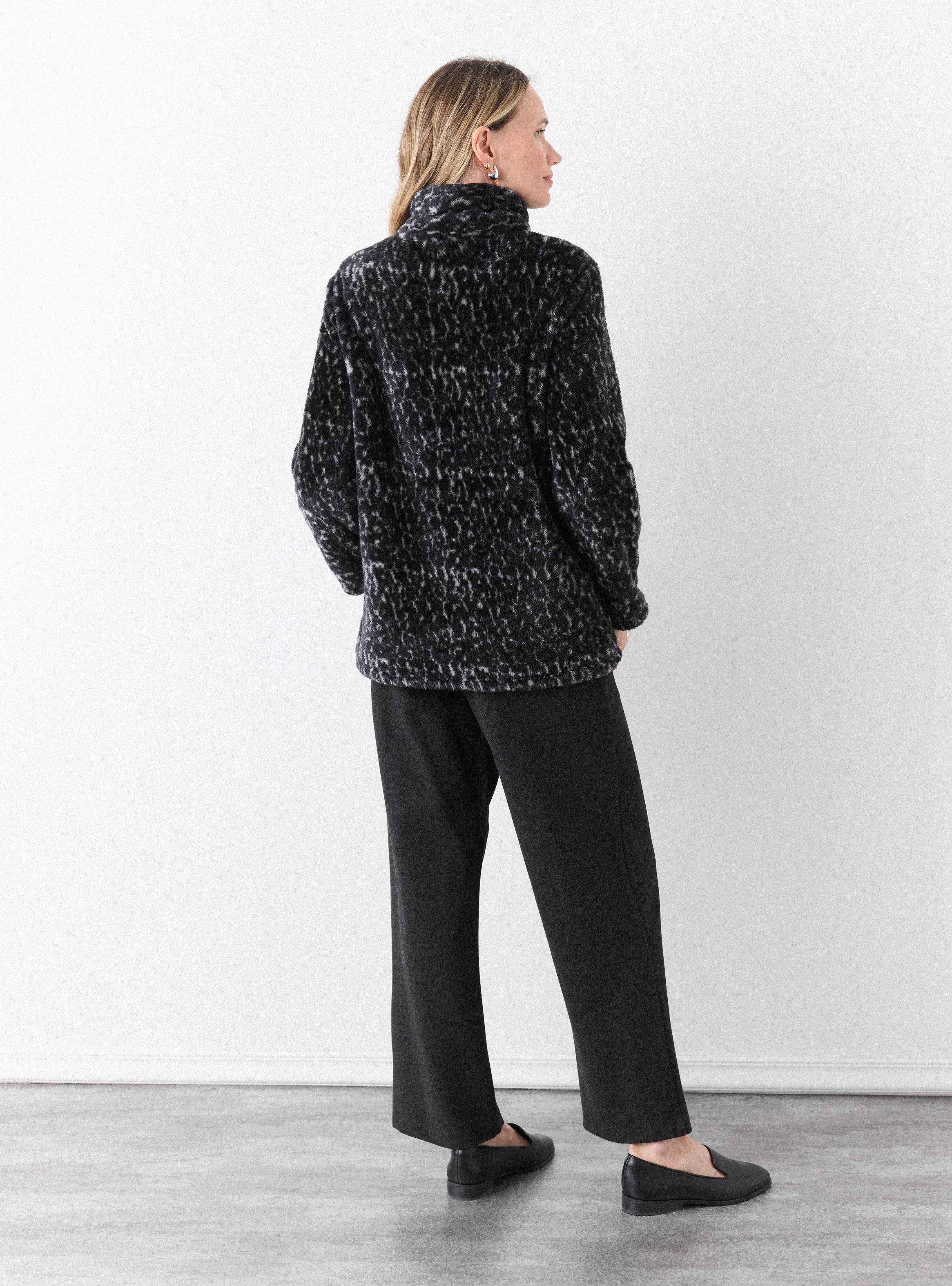 Chaqueta Pelo Sintético con Diseño Animal Print-5