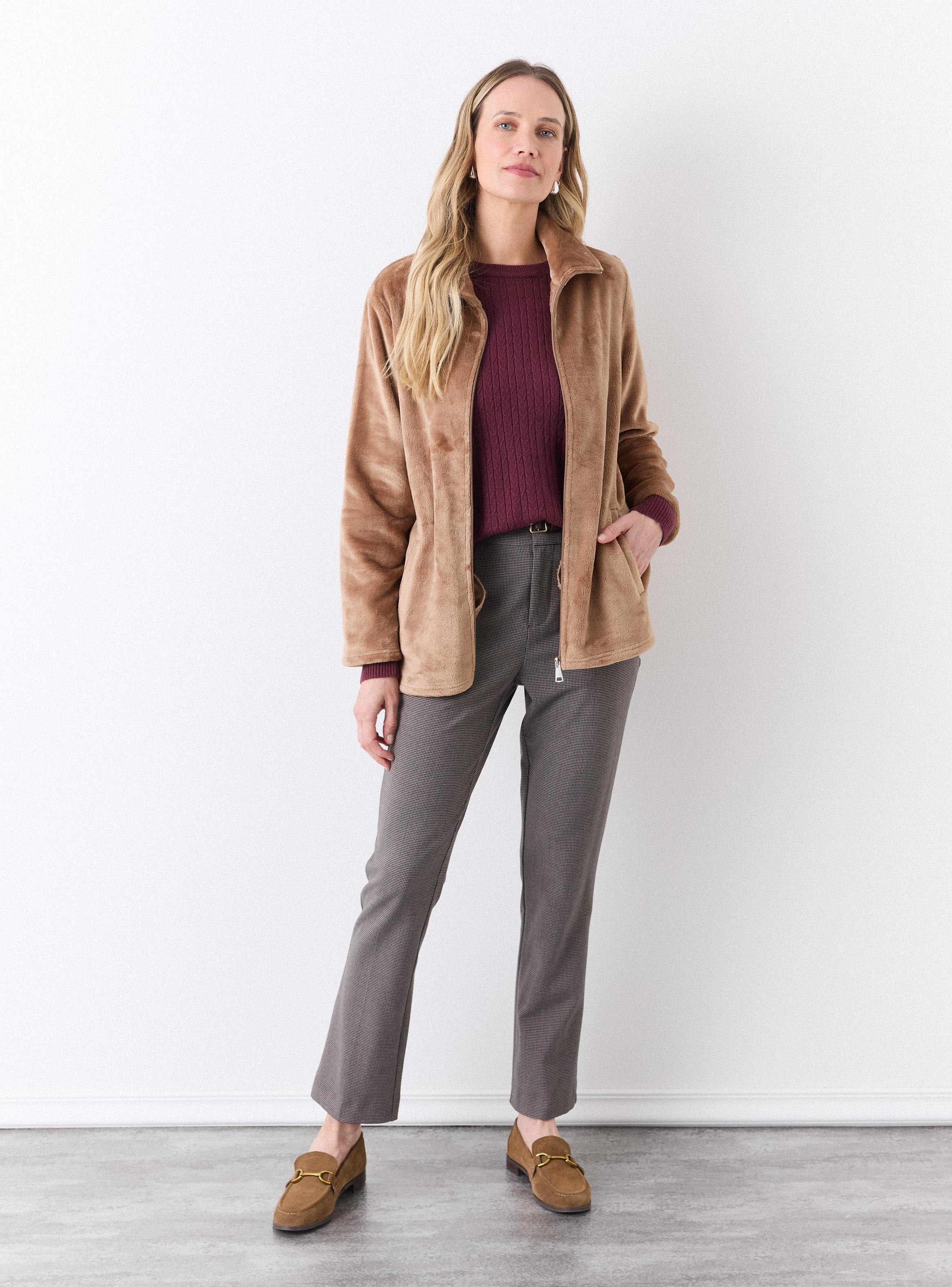 Chaqueta Tejido Afelpado Suave-4