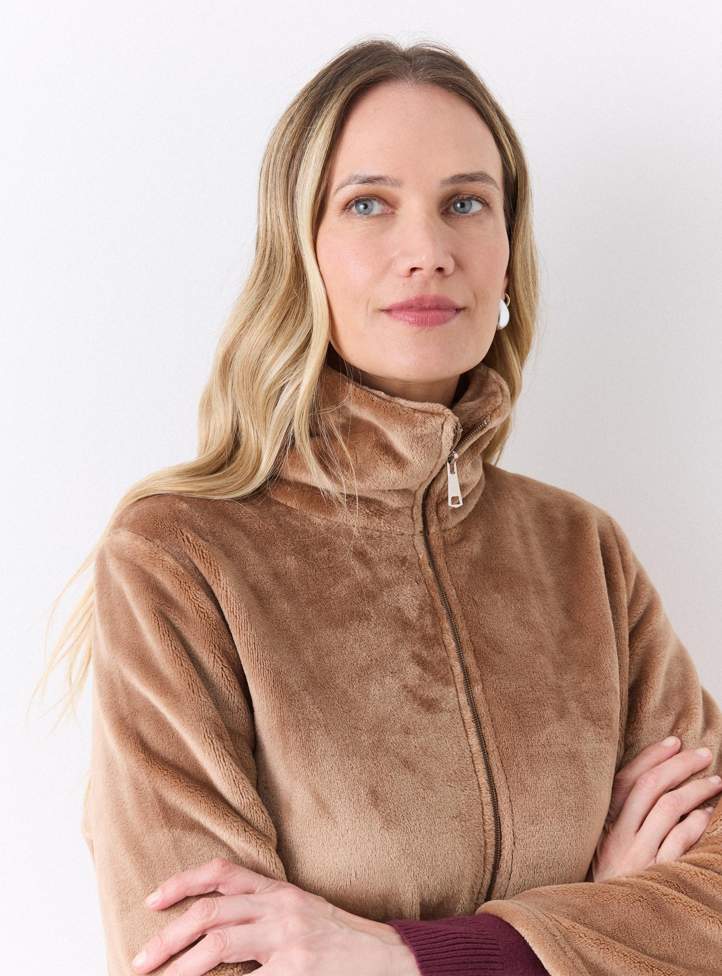 Chaqueta Tejido Afelpado Suave-3