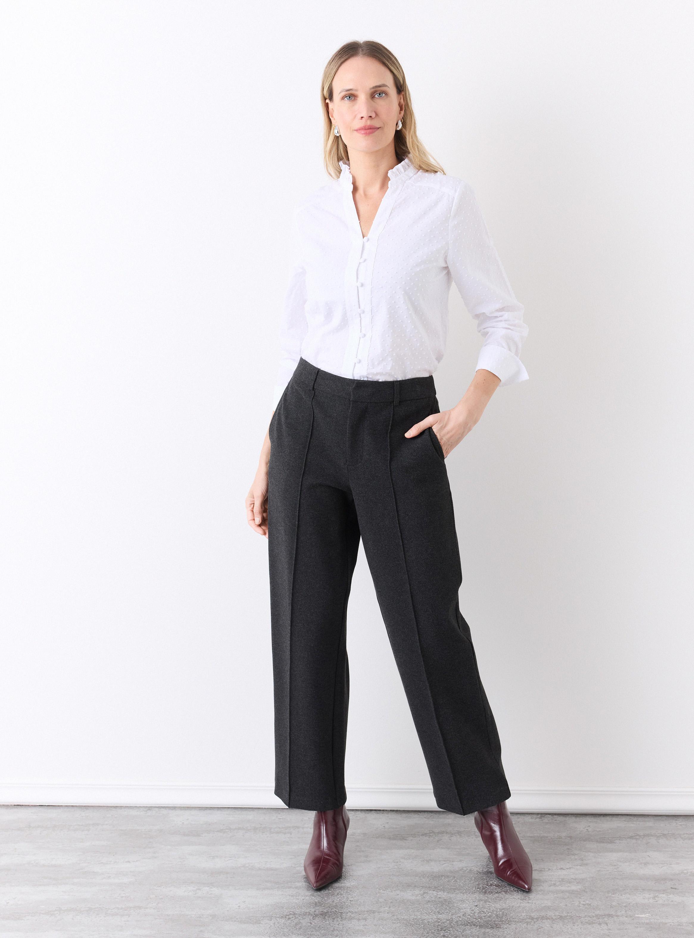 Pantalón Tejido de Punto Cepillado-4