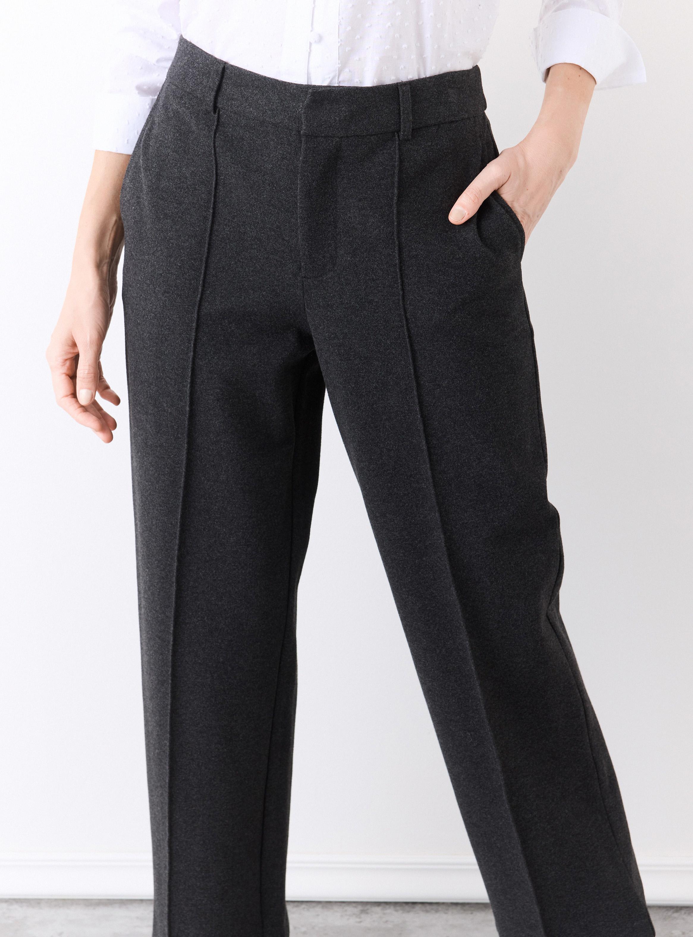 Pantalón Tejido de Punto Cepillado-2