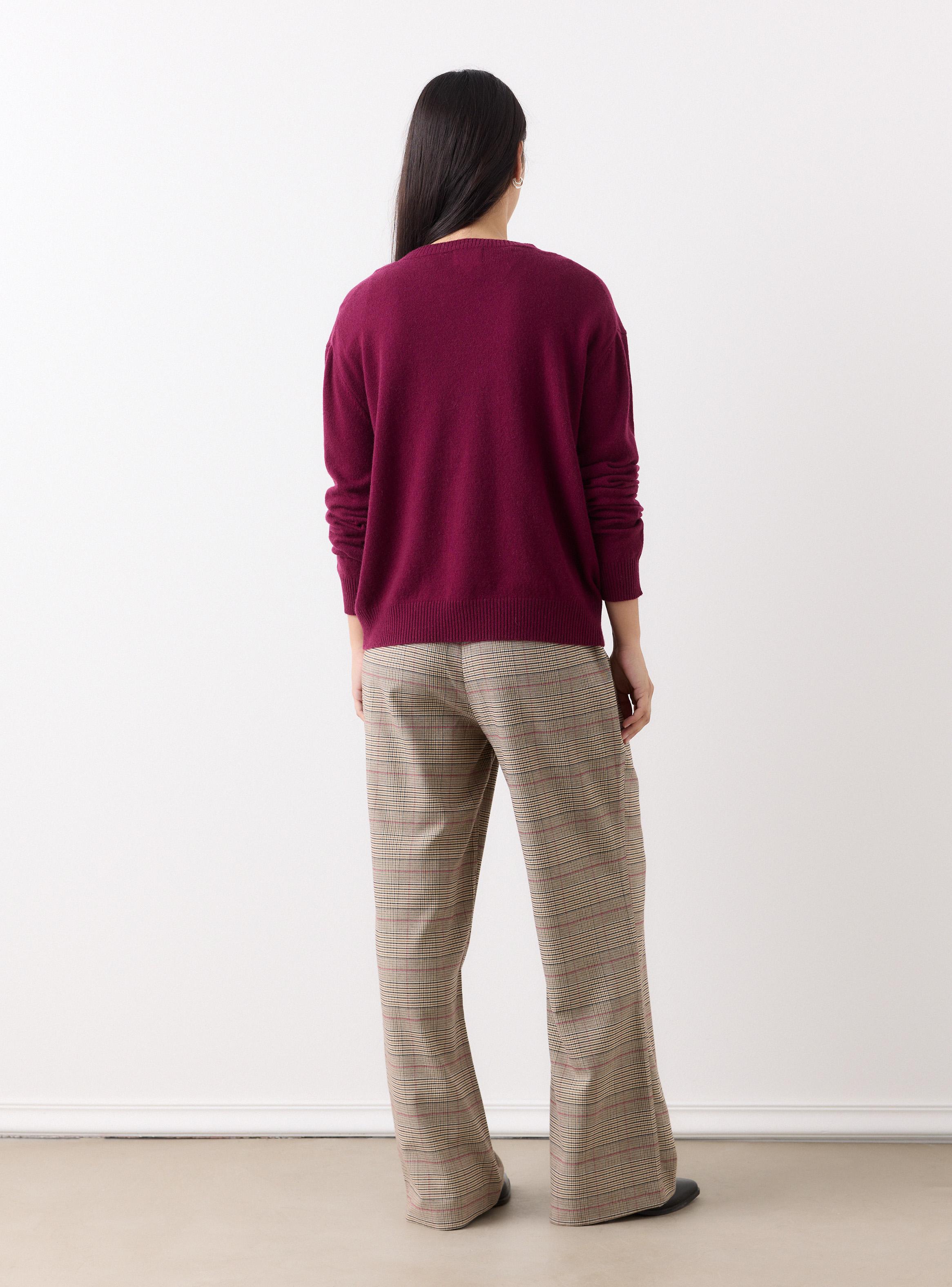 Pantalón con Diseño a Cuadros y Pinzas-5