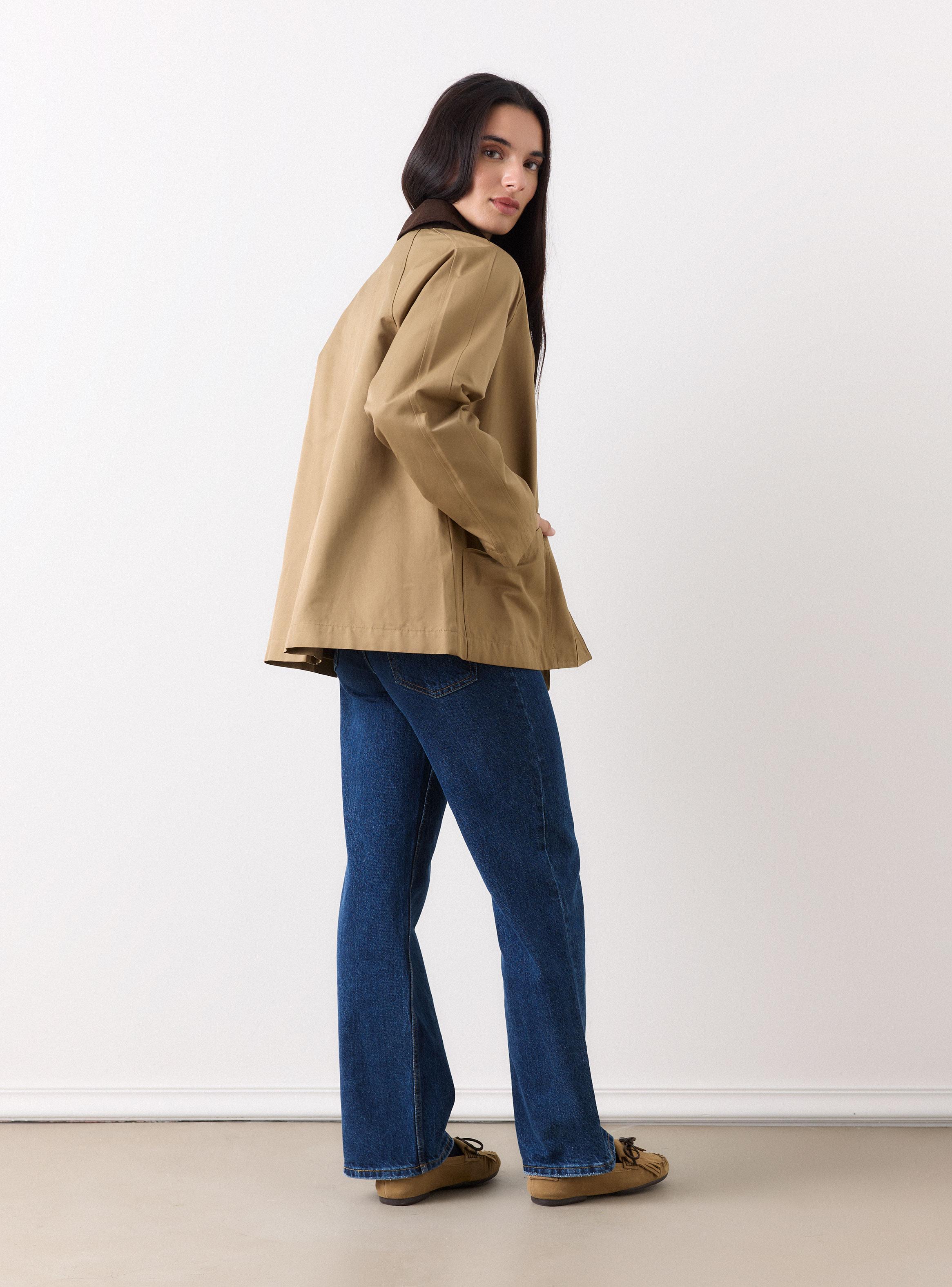 Chaqueta Tela Semi Satinada Manga Raglan-5