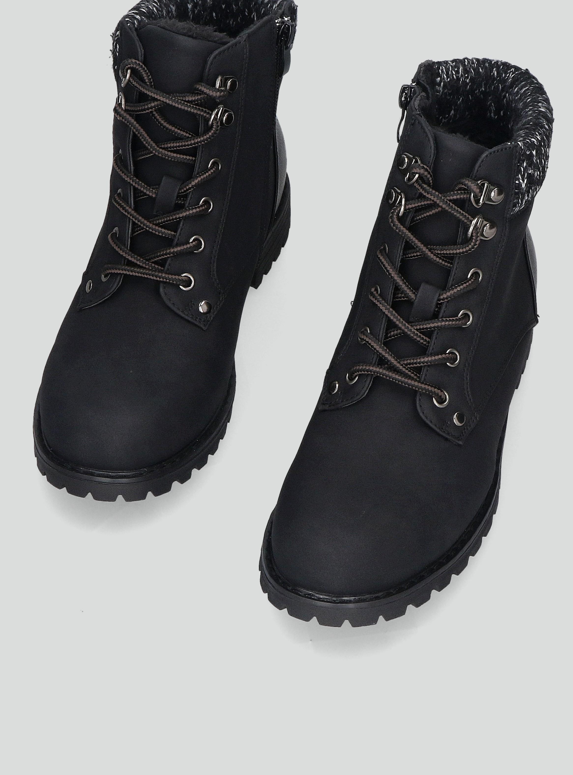 Botín PU Doblez Mujer-2