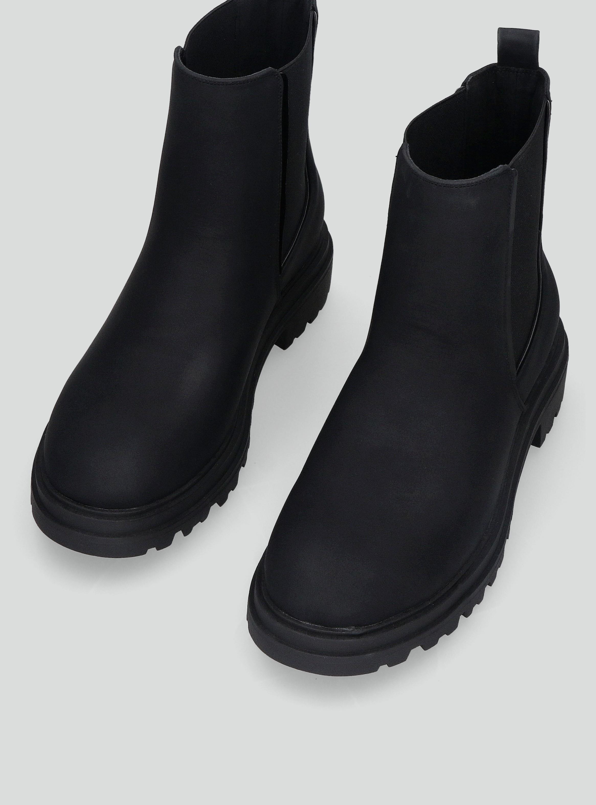 Botín Elástico y PU Mujer-2