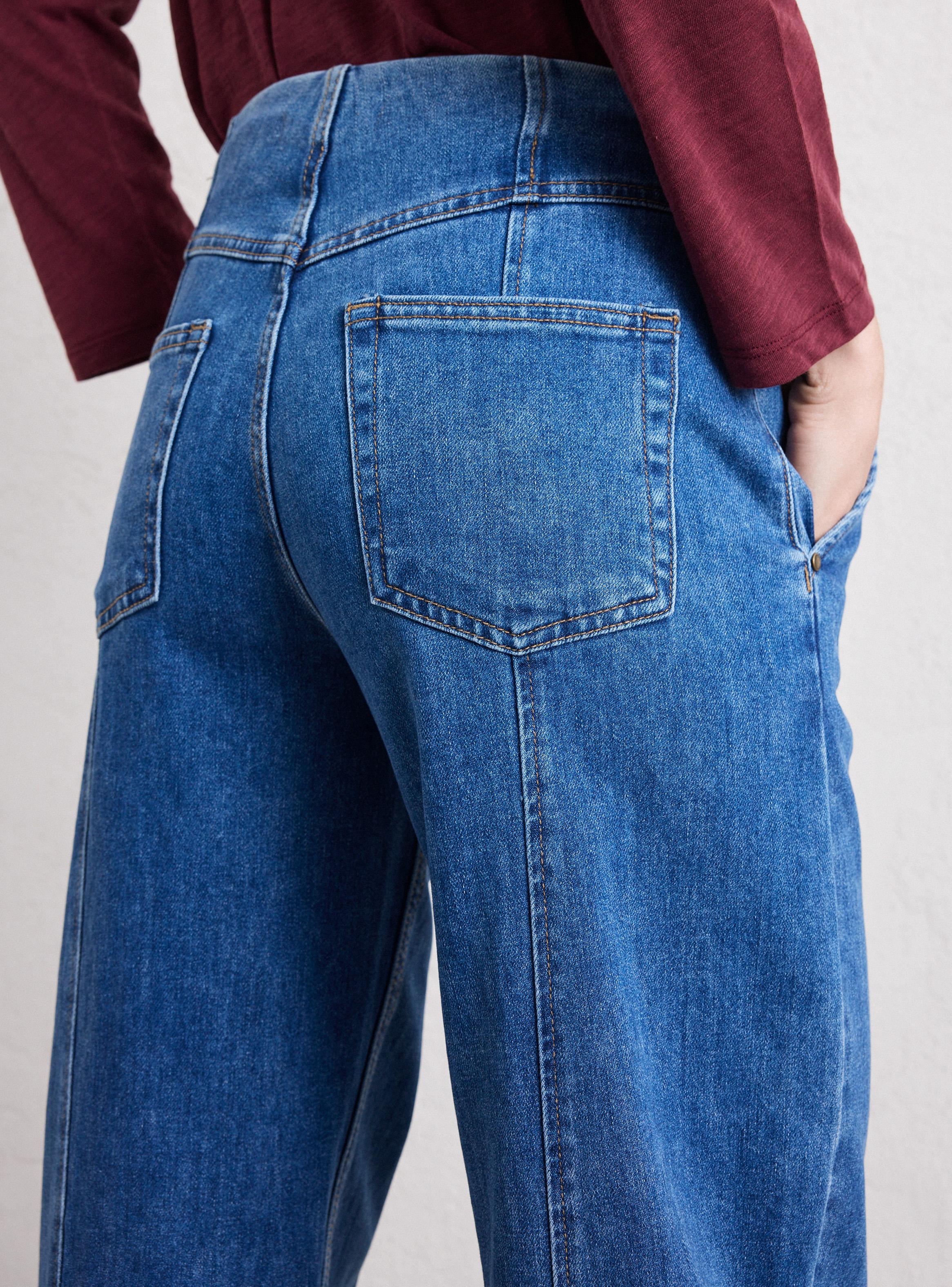 Jeans Ballon Liviano con Corte Central-3