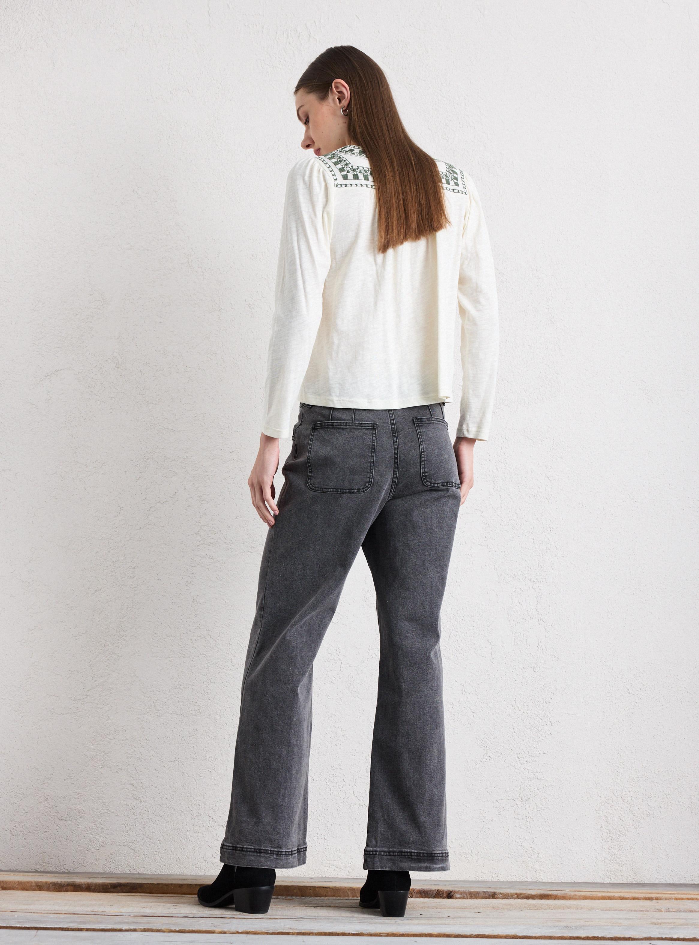 Jeans Color con Nervio Central-5