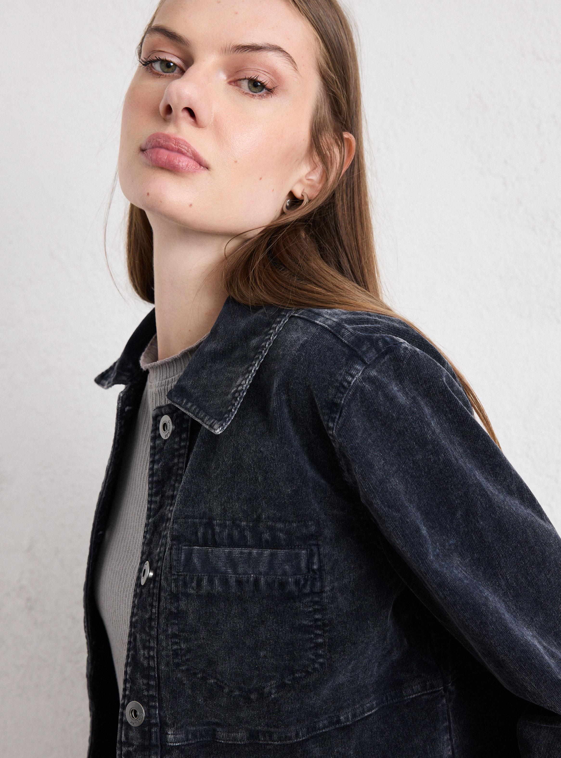 Chaqueta Sobrecamisa de Cotelé Delgado Confort-2