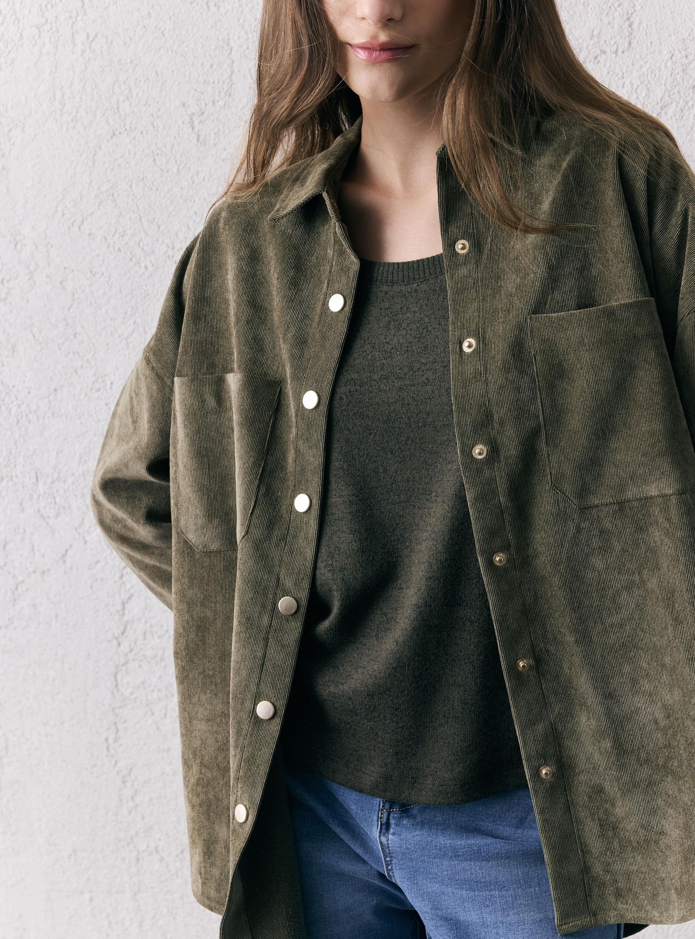 Blusa Camisa de Cotelé Liviano-3