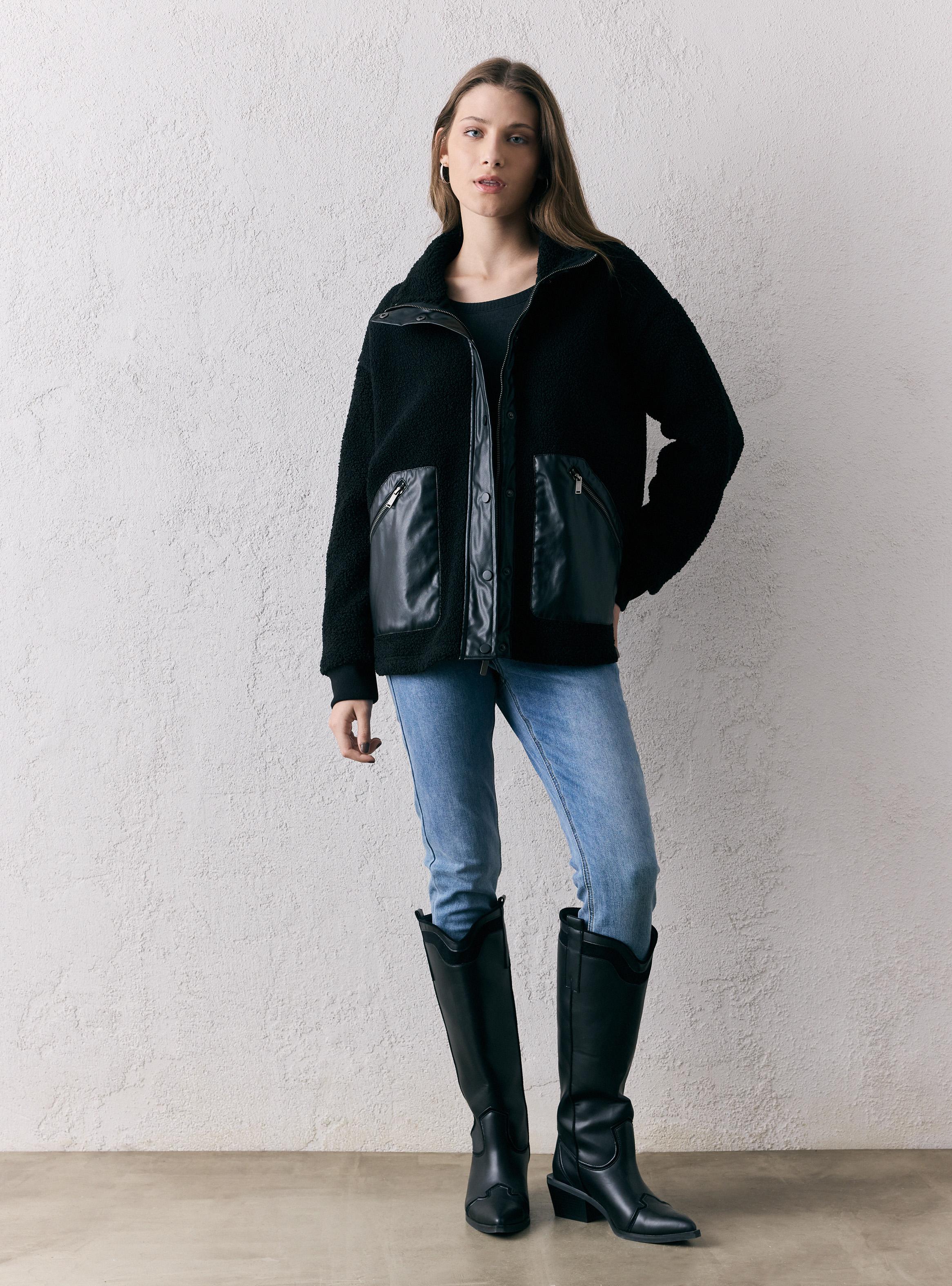 Chaqueta Chiporro Forrado en Polar con Detalles de Pu-4